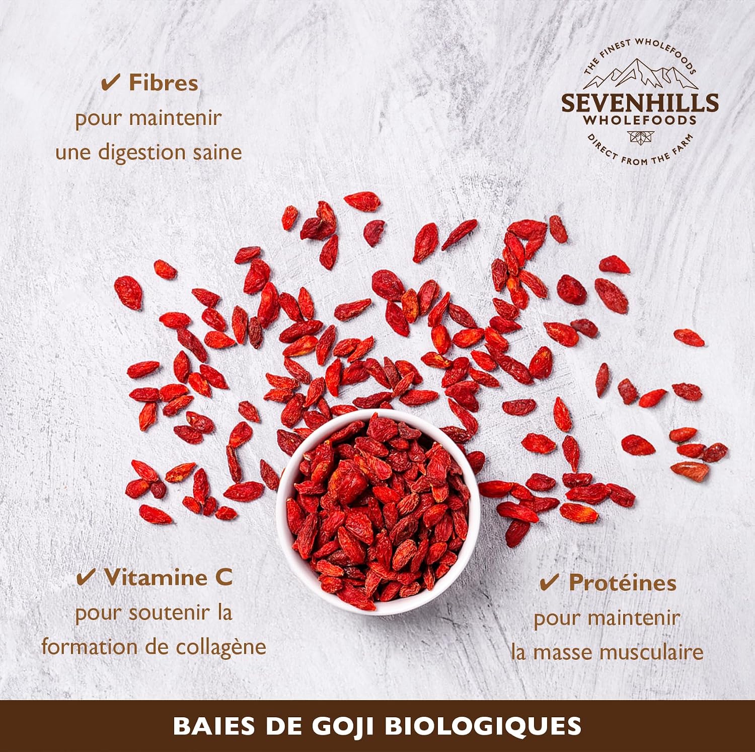 Thumbnail 1 de Sevenhills Wholefoods Baies de Goji 500g 🍇