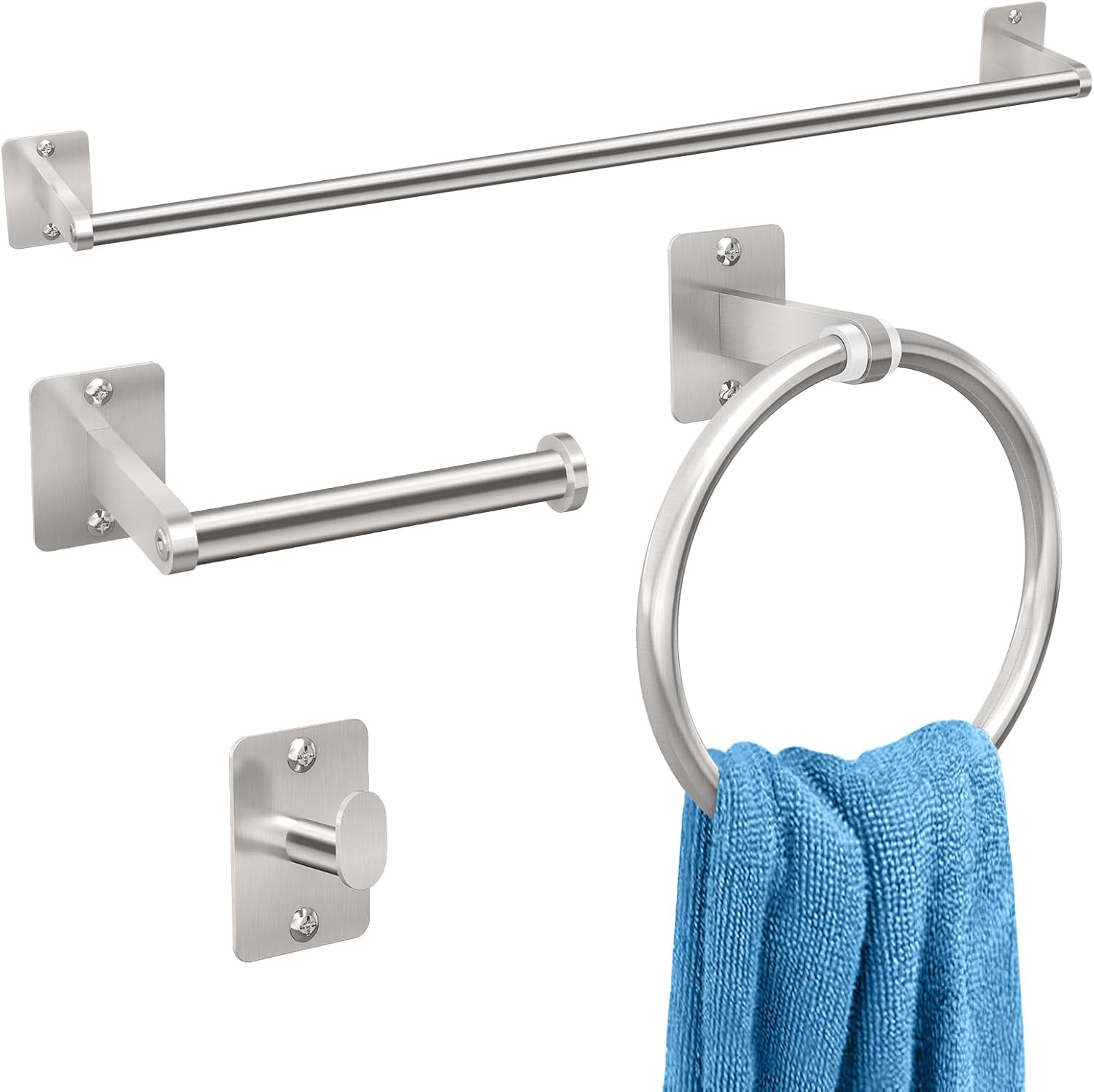 Detalle de KLJKPA Bathroom Accessories Set, 24-Inch Towel Bar