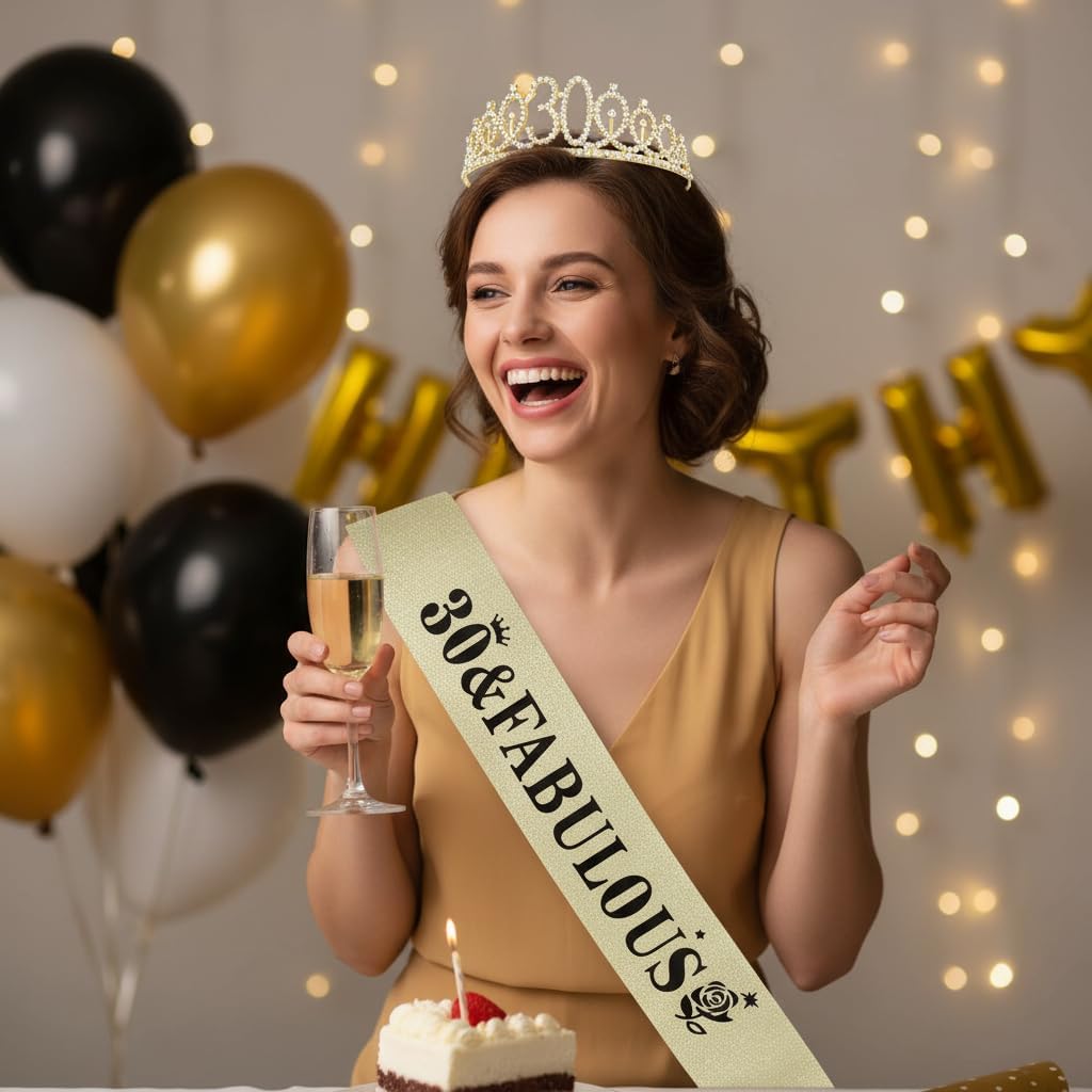 Thumbnail 3 de Oblihumoy Gold 30th Birthday Crown