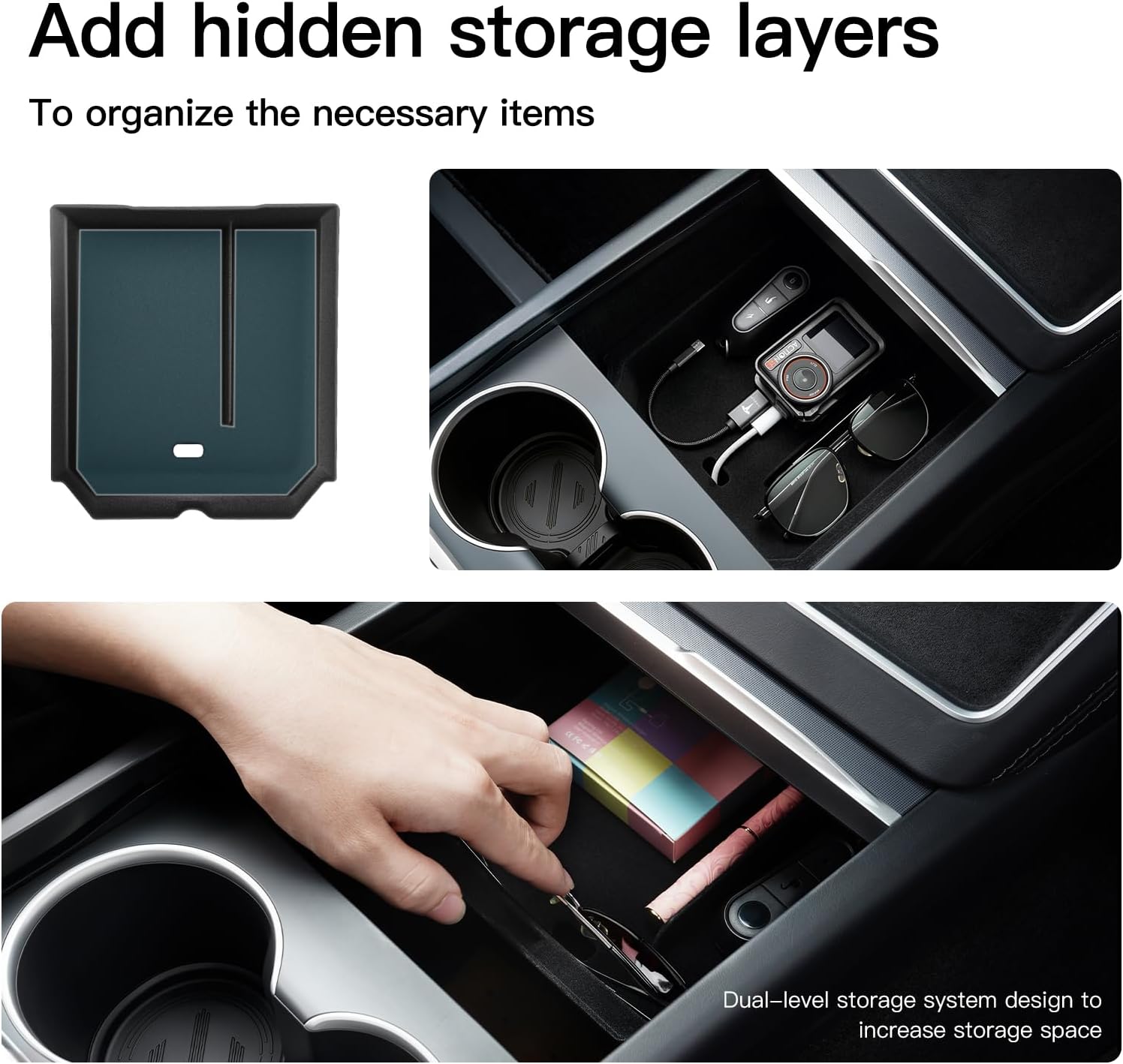 Thumbnail 2 de Tesla-Compatible Centre Console Organizer Set, Model Y Juniper