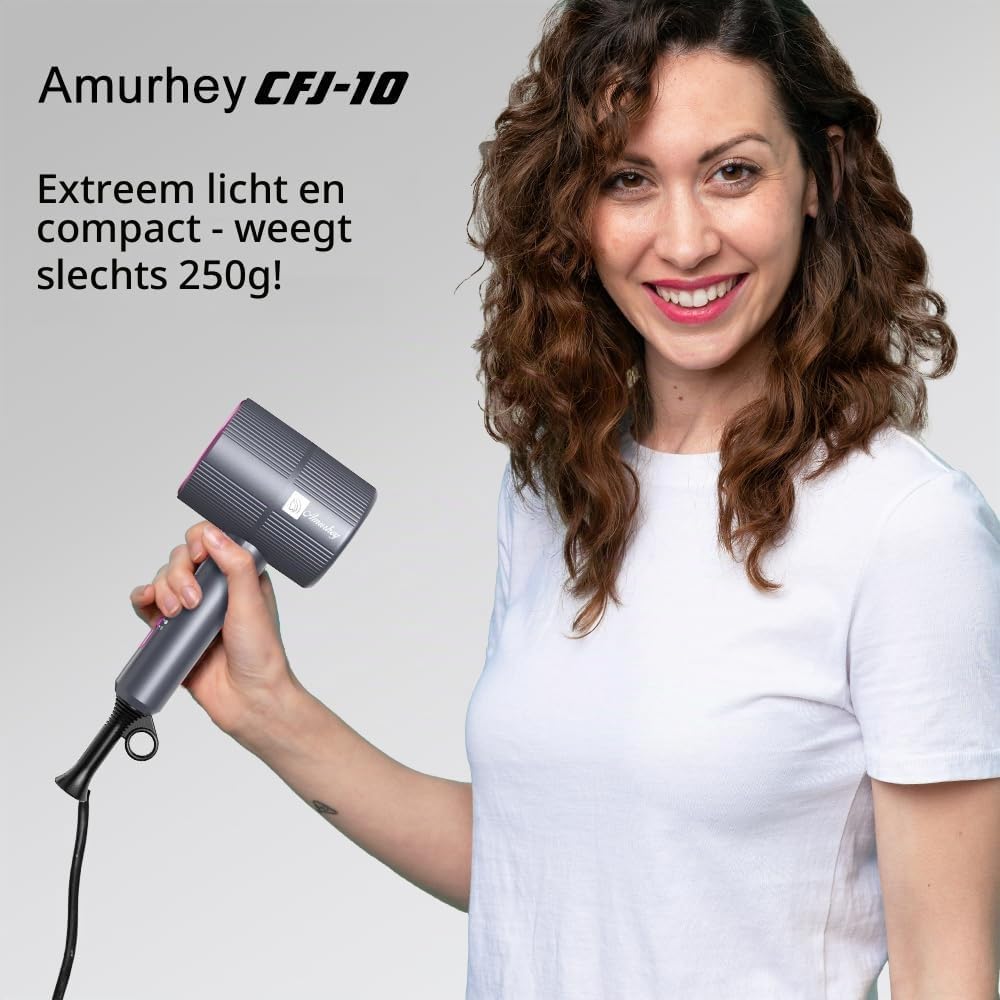 Detalle 2 de Amurhey opvouwbare reisföhn 2000 W met ionentechnologie en diffuser