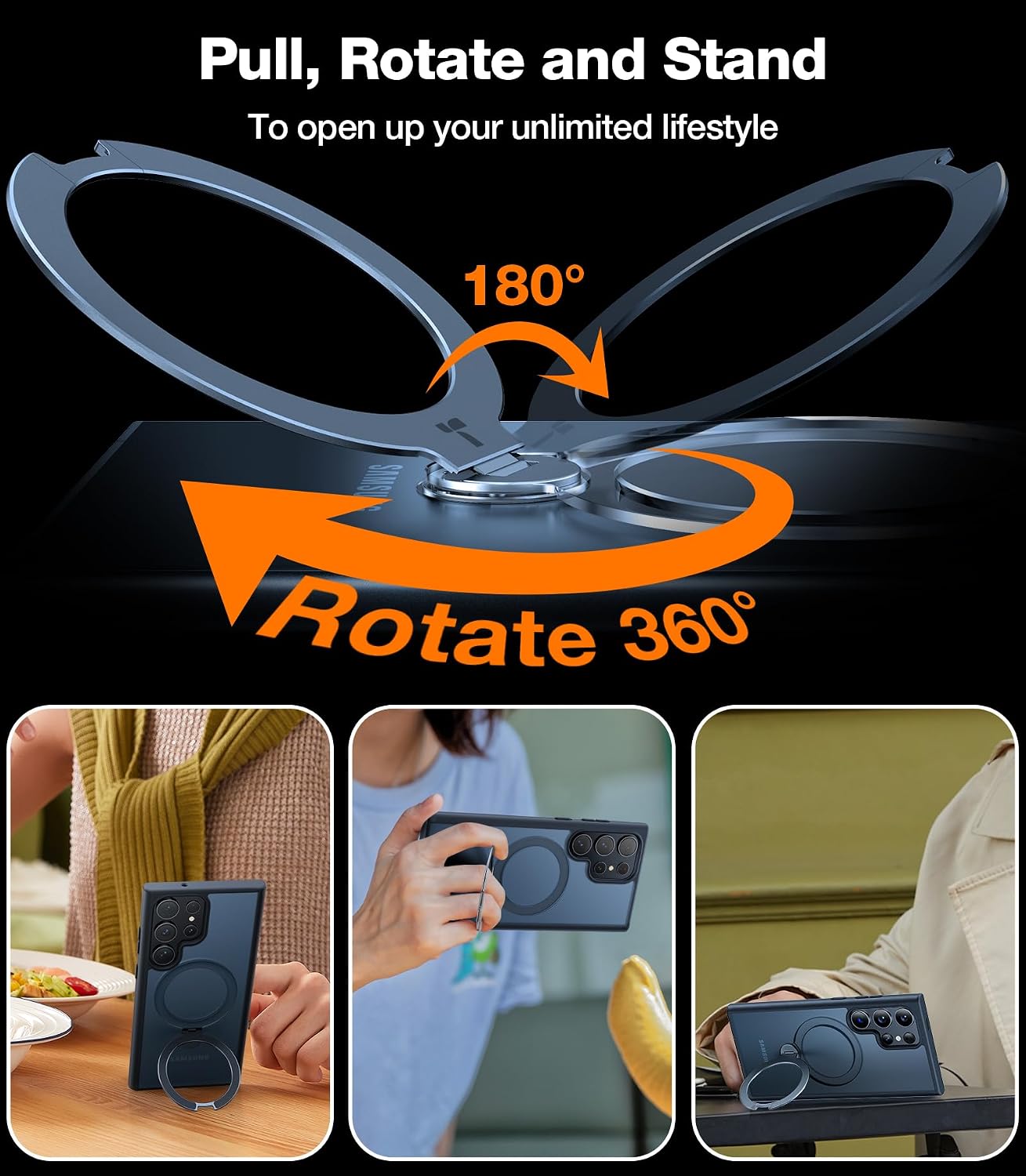 Detalle de TORRAS Ostand Spin Magnetic Stand S24 Ultra