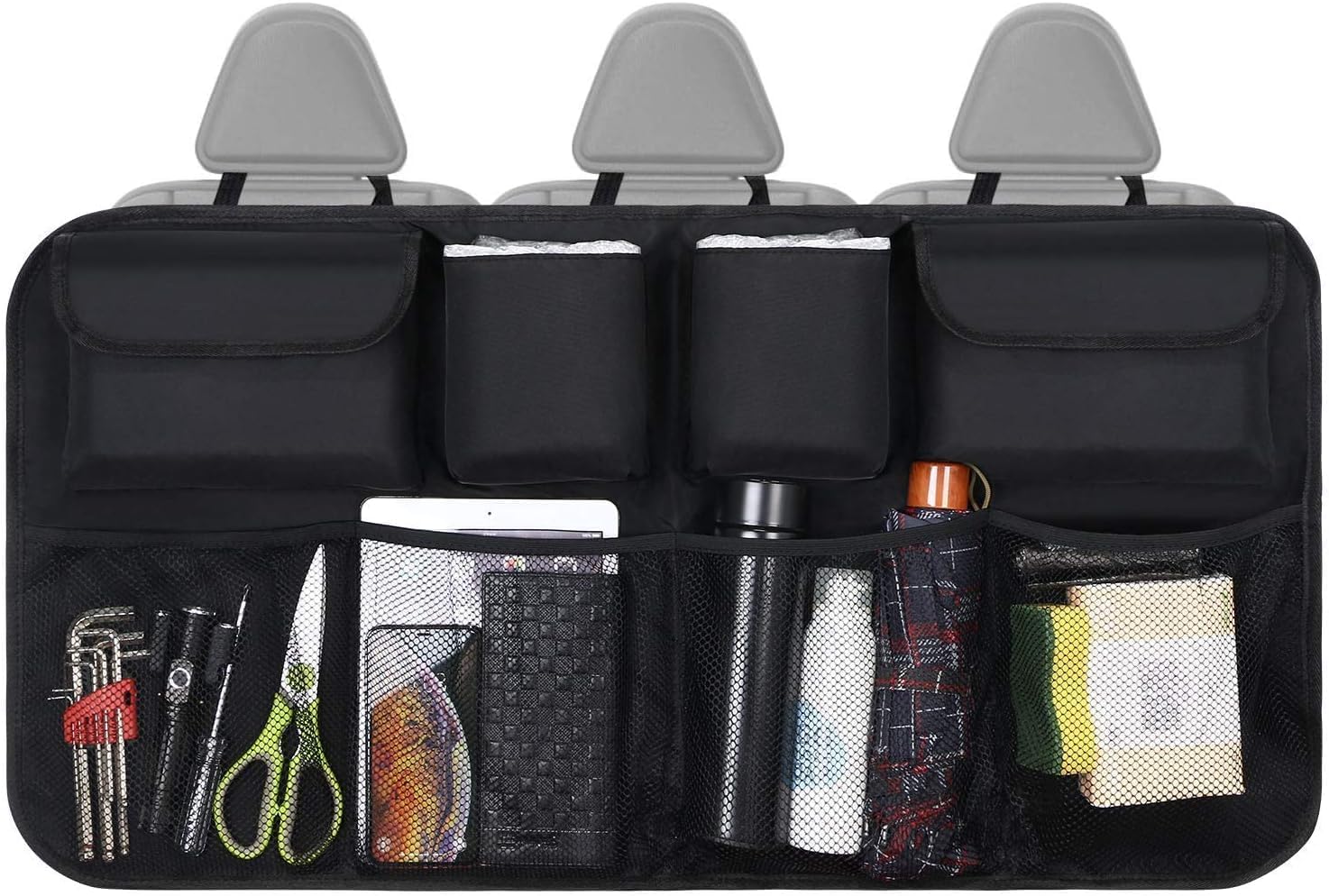 Thumbnail 3 de URAQT Car Boot Organiser Waterproof kick mats, Multi-pocket