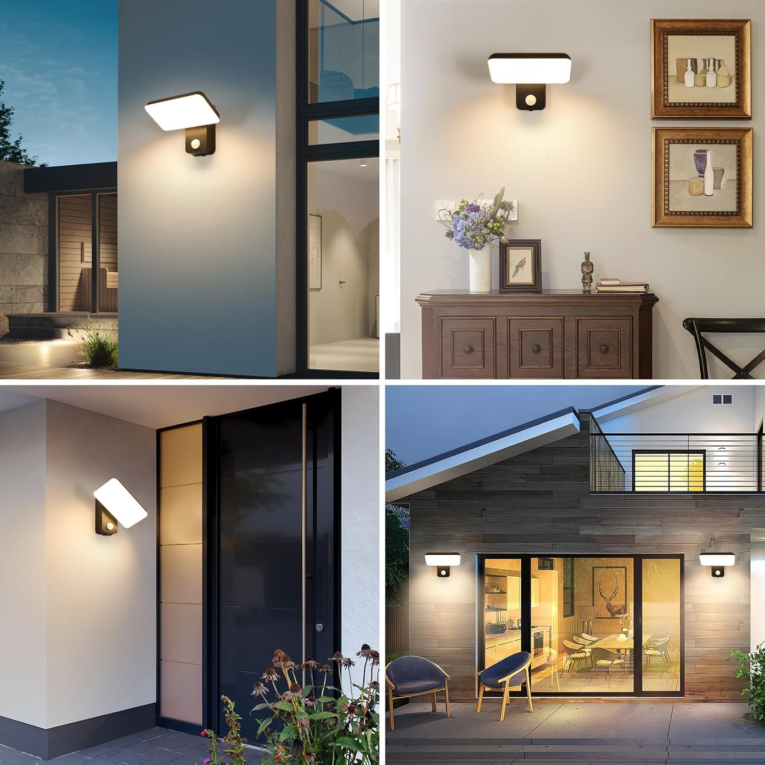 Thumbnail 6 de Mckalen Applique da Parete LED Esterno con Sensore Movimento 16W 1800LM – 350° Regolabile, IP65, Bianco Caldo 3000K