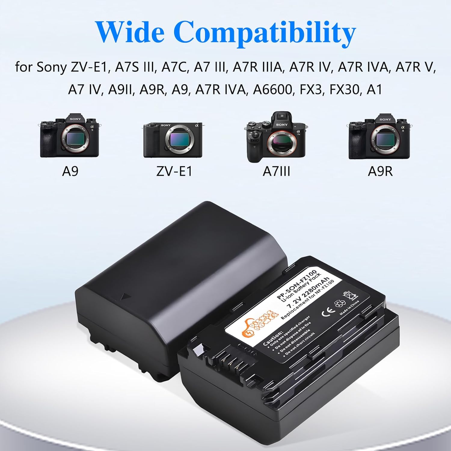 Thumbnail 1 de Pickle Power NP-FZ100 replacement battery (2 x 2280mAh) with storage case for Sony cameras