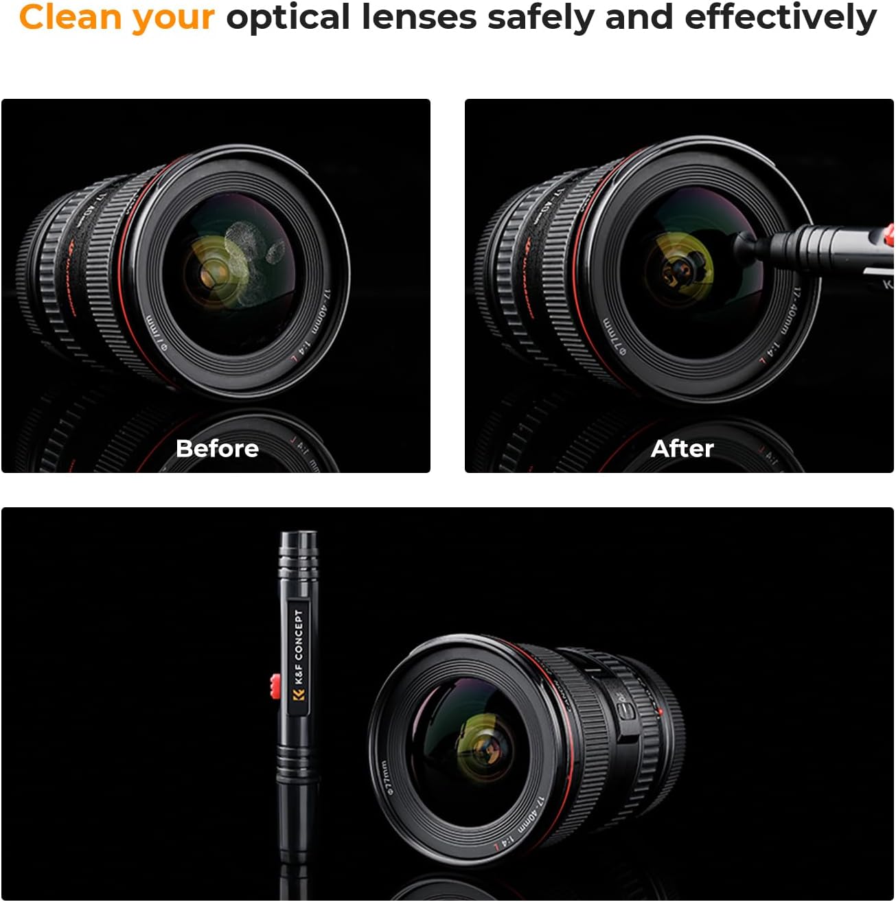 Thumbnail 6 de K&F CONCEPT Lens Cleaning Pen 3-pack