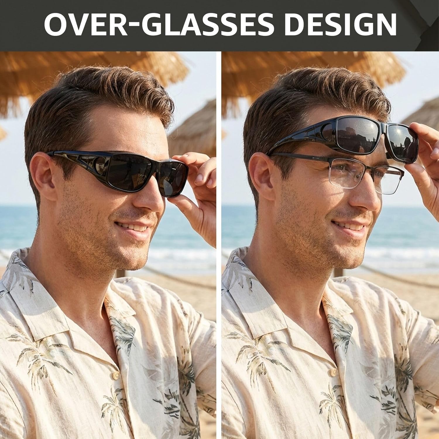 Thumbnail 1 de TJUTR Polarised Over Glasses Sunglasses – UV400 Wrap Around for All-Day Comfort