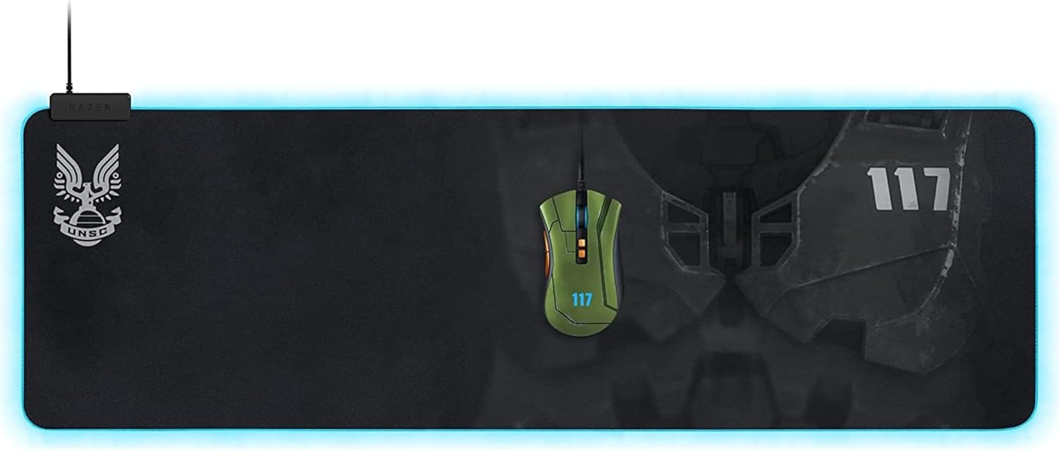 Detalle de Razer Goliathus Extended Chroma (Halo Infinite Edition) – XXL Gaming Maus-Matte mit RGB-Beleuchtung