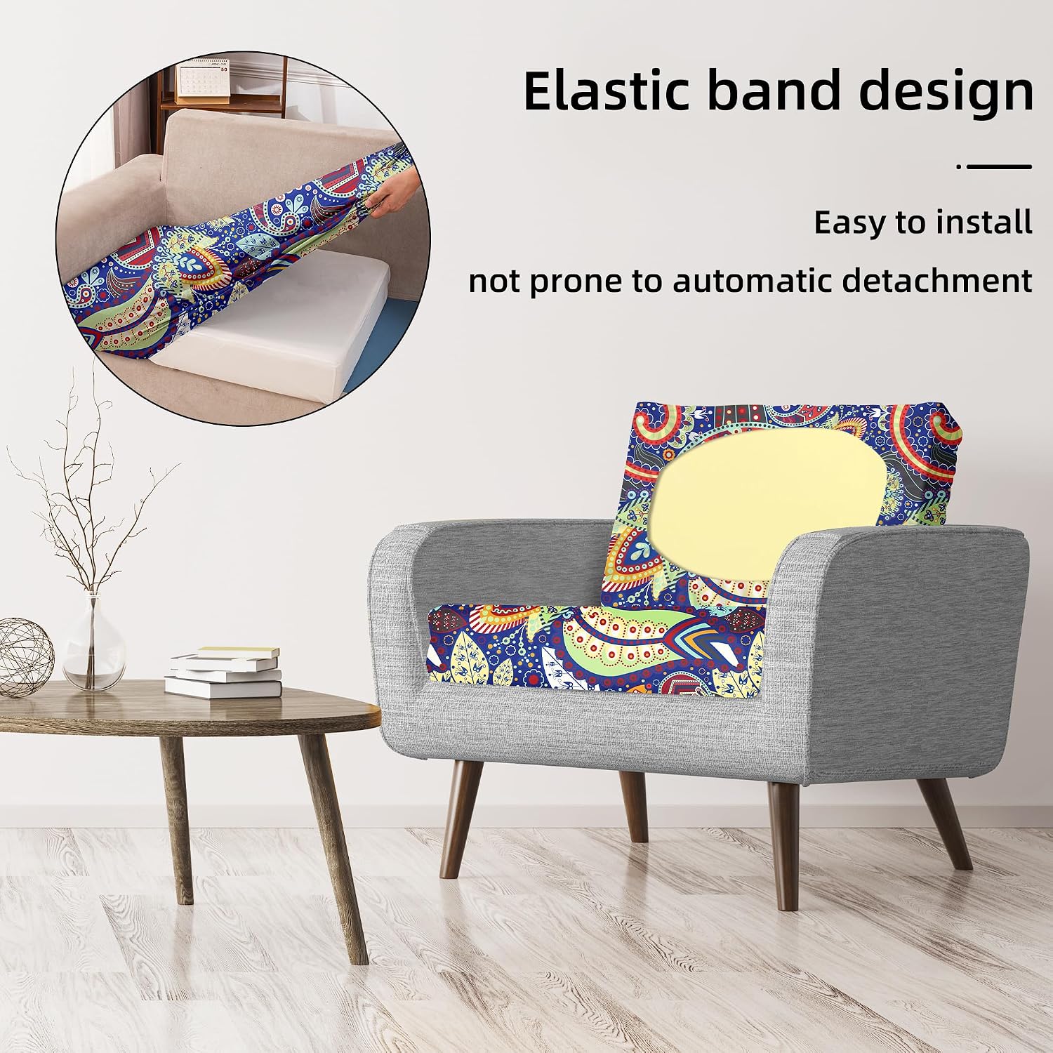 Thumbnail 4 de BIETYONE 8Pcs Stretch Patio Cushion Covers 20–27in