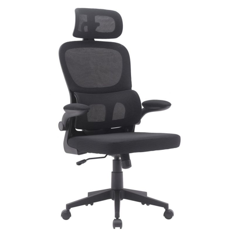 Silla de Oficina Klik Ergonómica Ajustable con Respaldo de Tejido y Ruedas Silenciosas