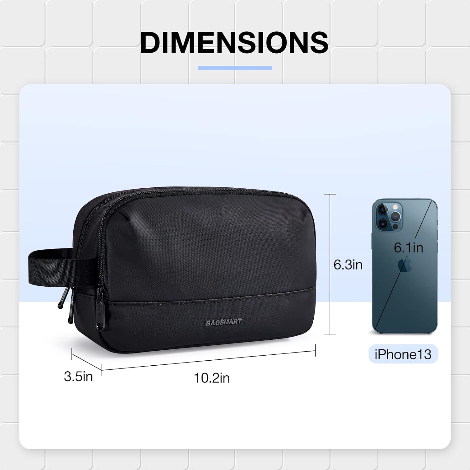 Detalle 1 de BAGSMART Kulturtasche für Männer 10,2 Zoll