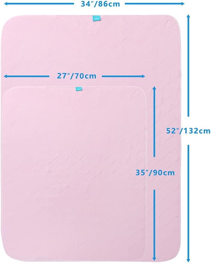 Thumbnail 1 de Beedsooth set di 2 traverse impermeabili rosa 86x132 cm, assorbenza alta e lavabili