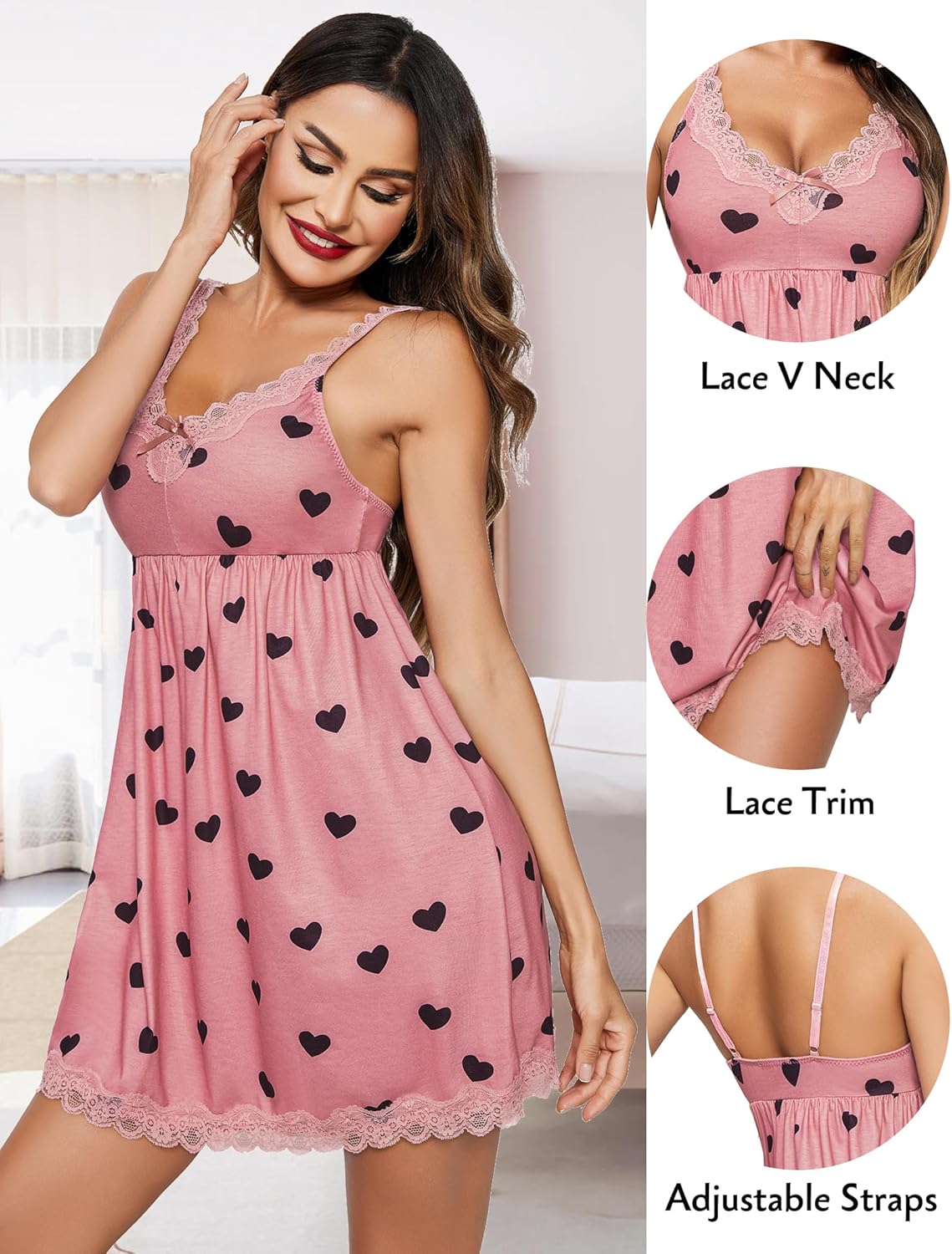 Detalle 2 de Avidlove Lace Chemise 90% Polyester