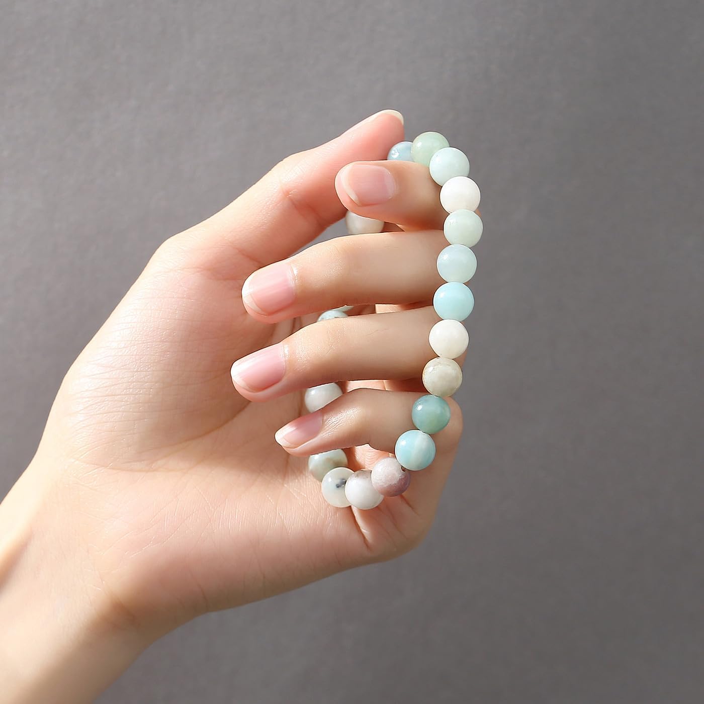 Thumbnail 4 de Sahoottie Amazonite Crystal Beaded Bracelet for Women – 7.5in Elastic 8mm Beads