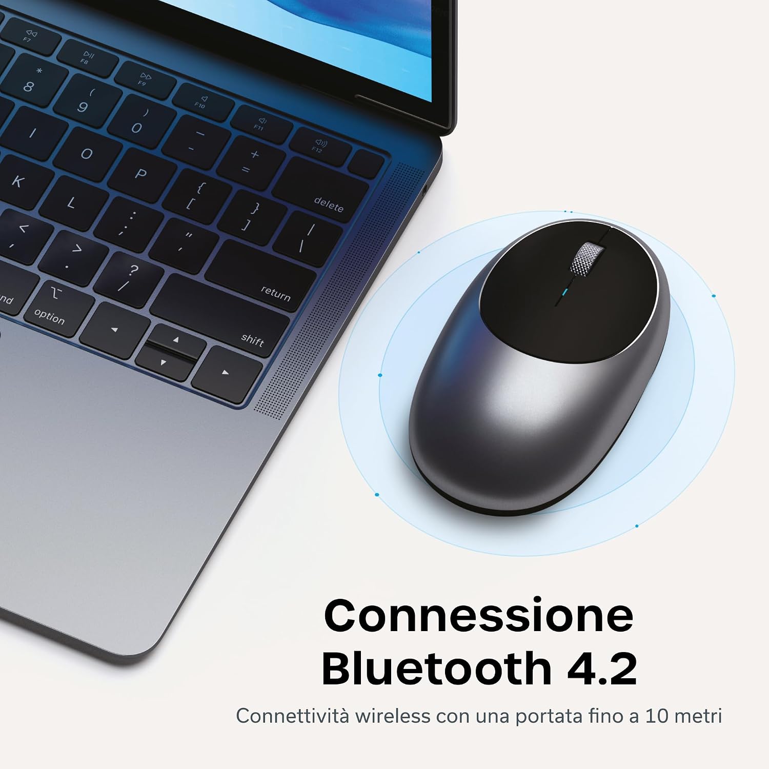 Thumbnail 1 de Satechi Mouse Wireless M1 in Alluminio – Bluetooth ricaricabile USB-C, 1200 DPI, compatibile con MacBook Pro/Air, iPad e PC