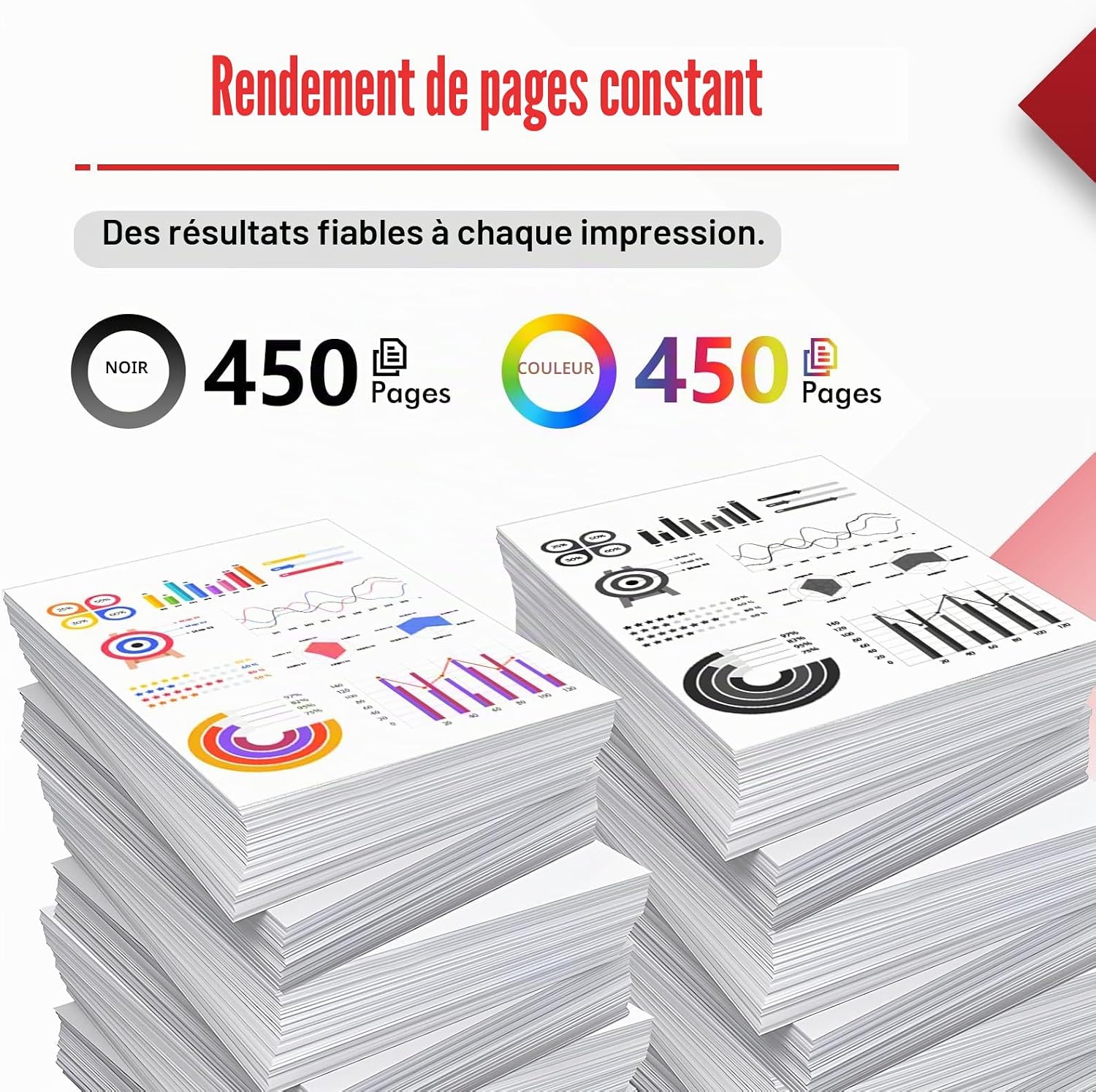 Detalle de Cartouche INFITONER Canon 575/576 XL (Noir et Tri-Couleur) — Compatible TS3551i, TR4755i, TS3750i