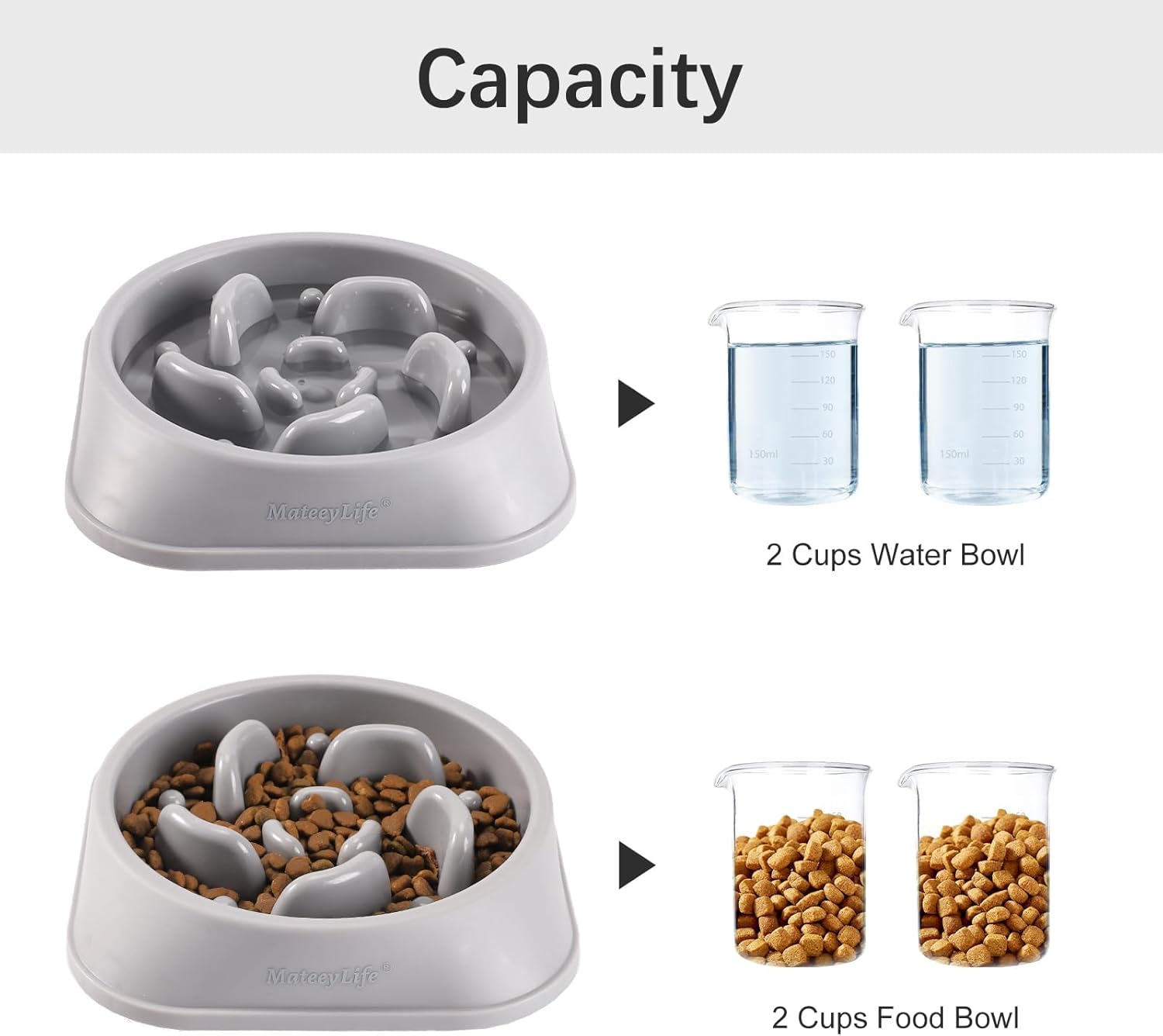 Thumbnail 4 de MateeyLife ciotole per cani con alimentazione lenta anti-soffocamento e labirinto antiscivolo