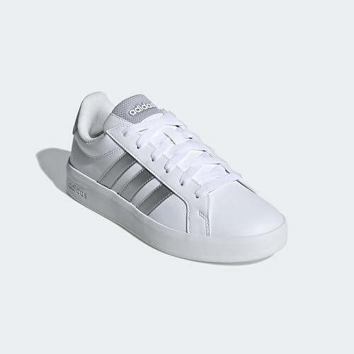 Thumbnail 6 de adidas Mixte Enfant Grand Court 3.0 Junior – Chaussures scolaires en White/Silver Métallisé