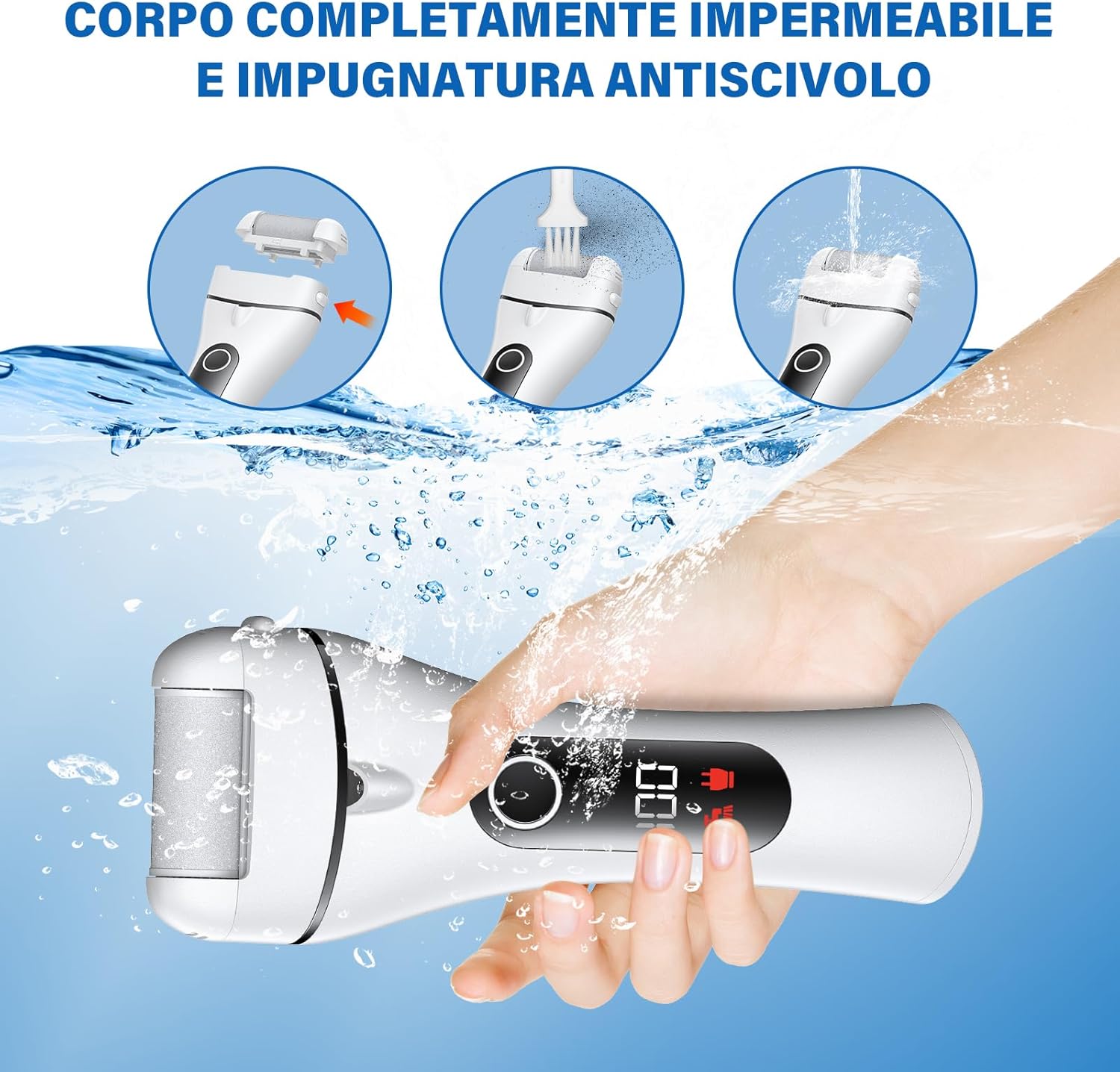 Thumbnail 6 de Ehomfory Pedicure Elettrico Professionale Piedi — Set completo per rimozione calli con rulli di ricambio e illuminazione