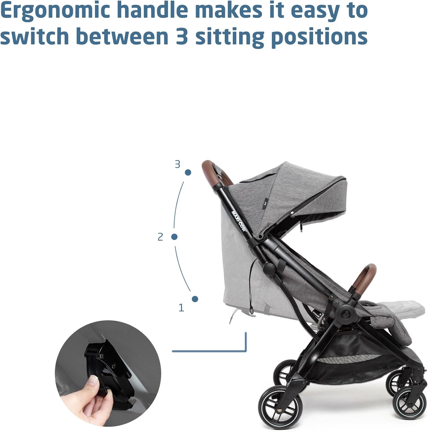 Thumbnail 4 de Maxi-Cosi Eva3 Baby Stroller: Lightweight, One-Hand Fold, 0–22 kg, 0–4 Years