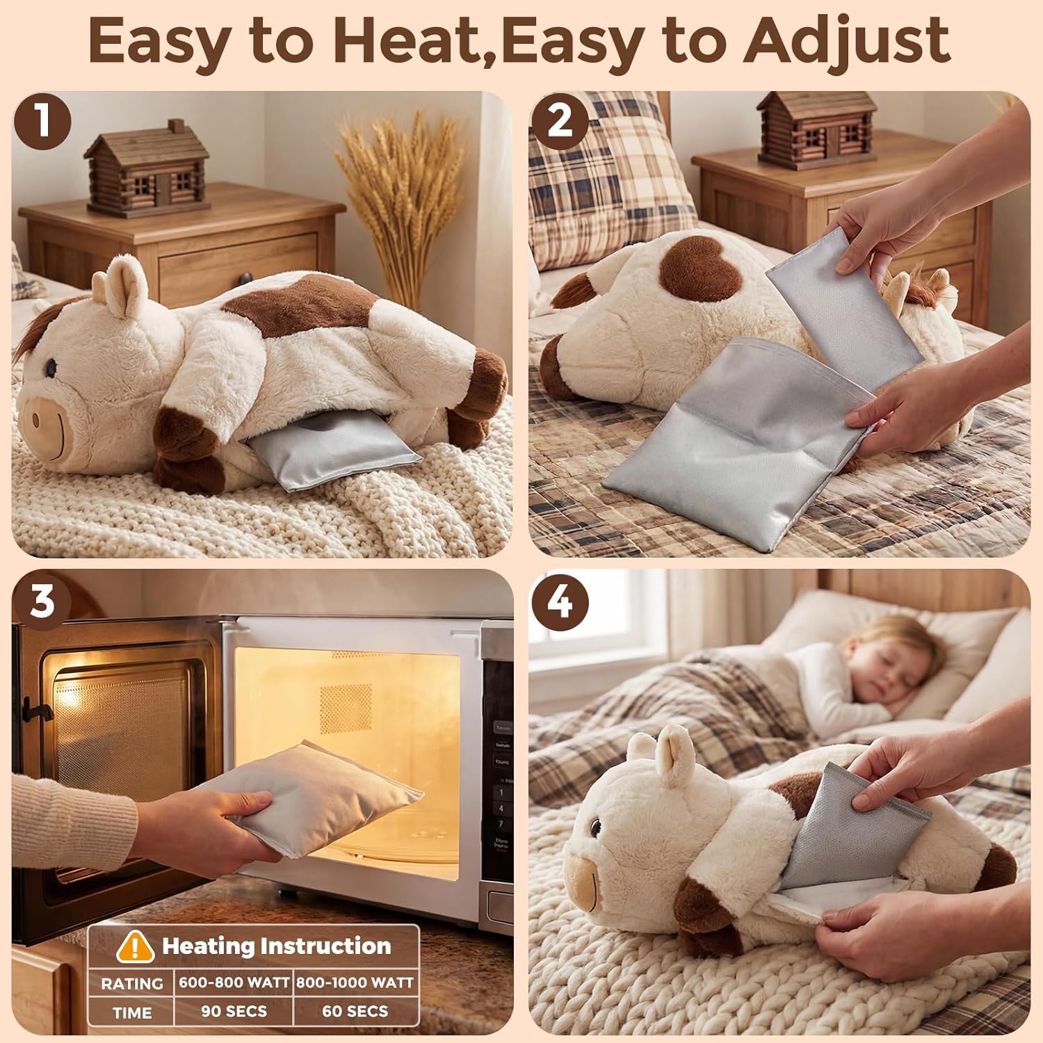 Thumbnail 3 de Mewaii 23-Inch Weighted Cow Plush