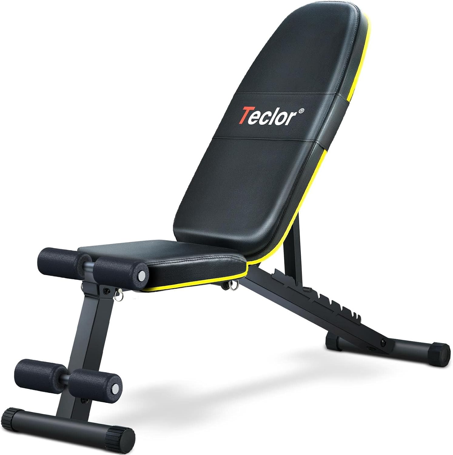 Teclor Adjustable Weight Bench, 10-Position Foldable Steel Frame
