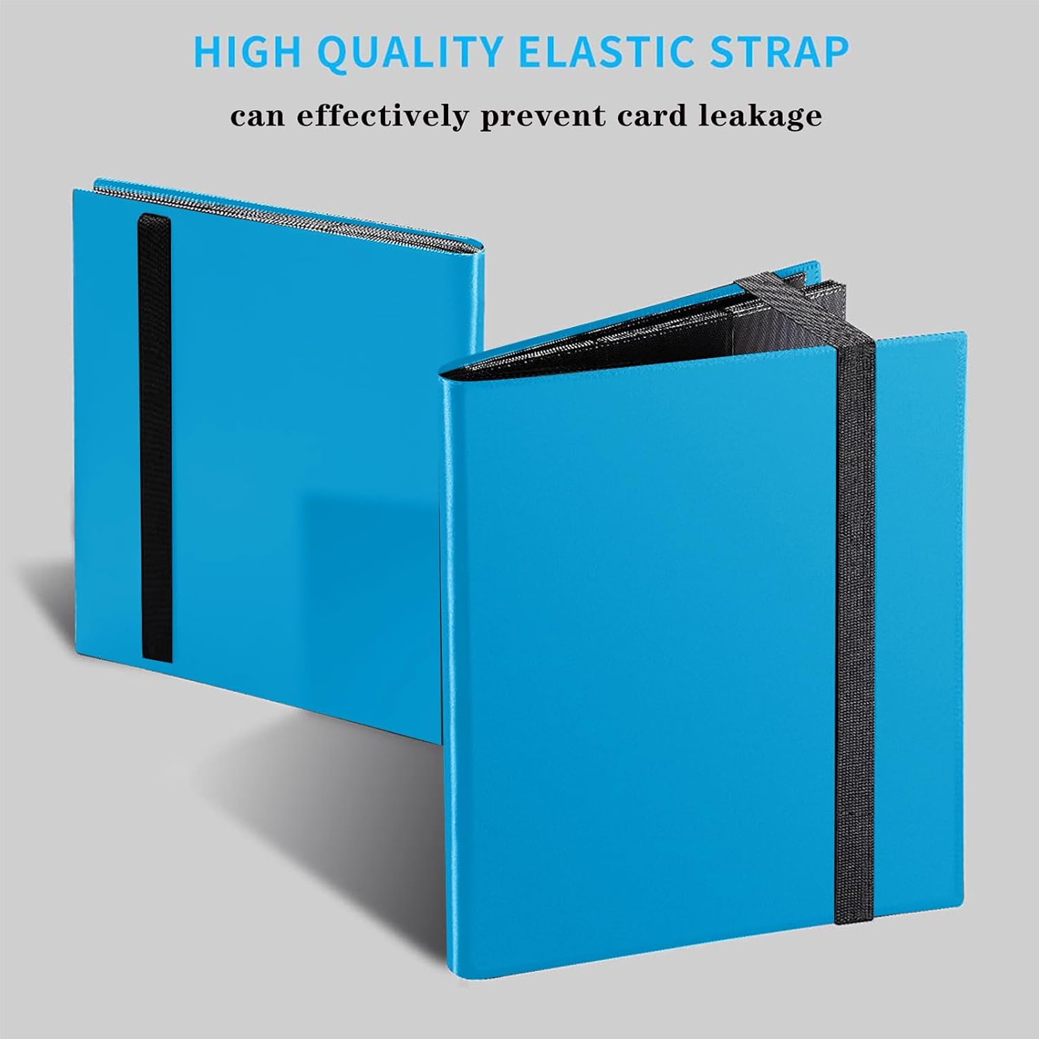 Thumbnail 4 de WAIZHIUA 9 Pocket Card Binder – 216-Pocket PU Leather Style Card Album with Elastic Strap