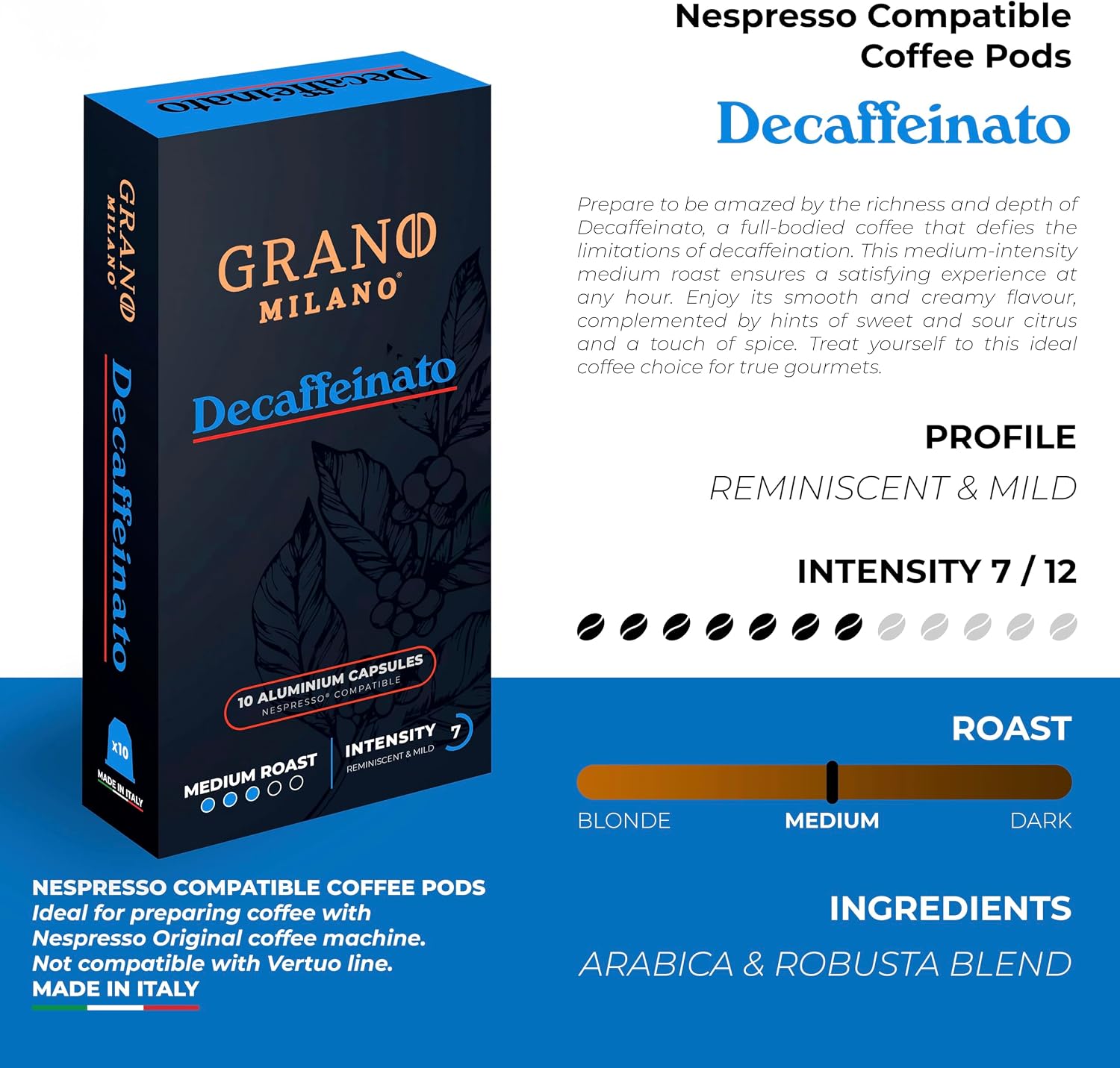 Detalle 2 de Decaf coffee capsules 50 pack