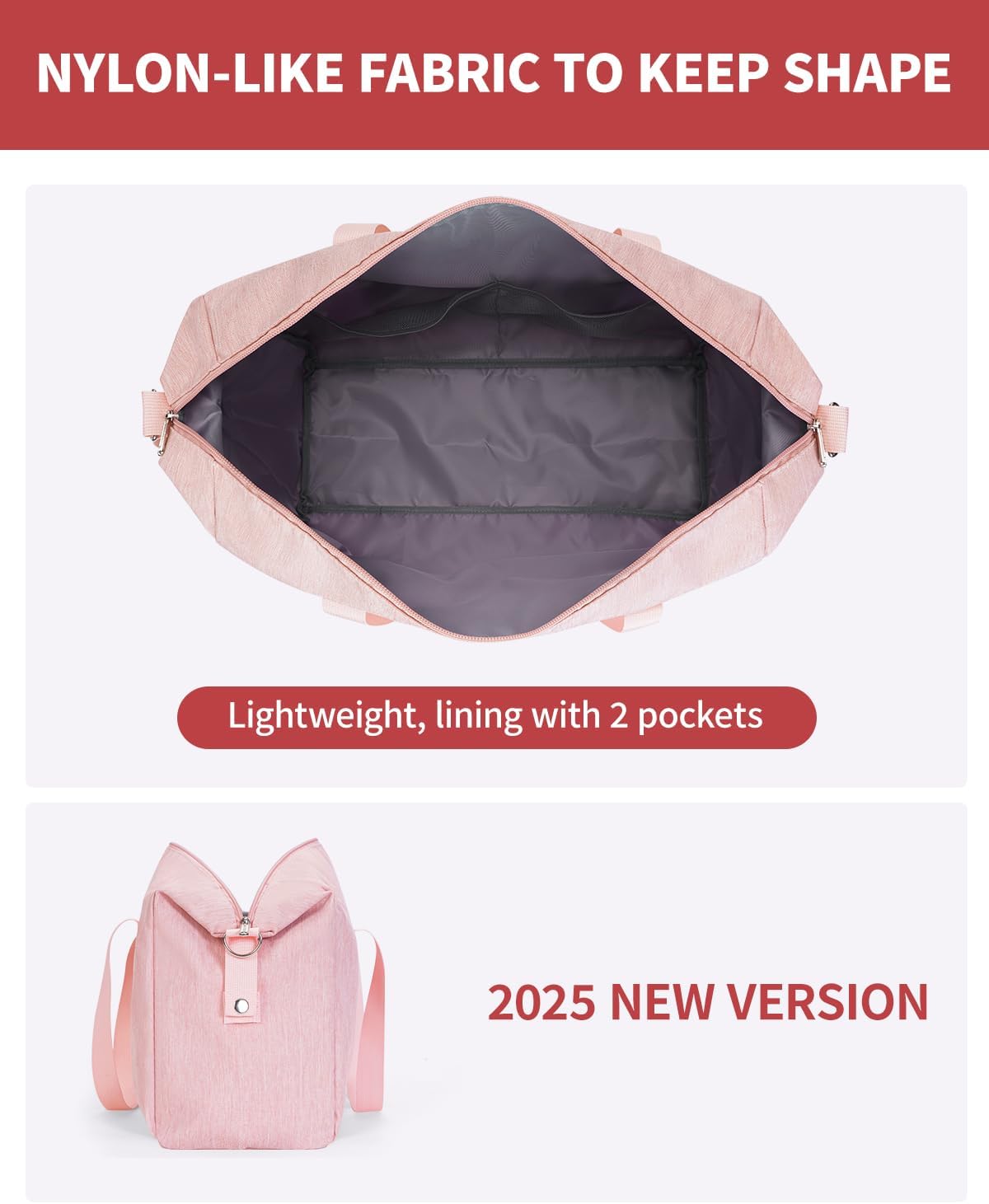 Thumbnail 2 de Narwey Easyjet cabin underseat foldable travel bag 45x36x20cm (25L) – pink