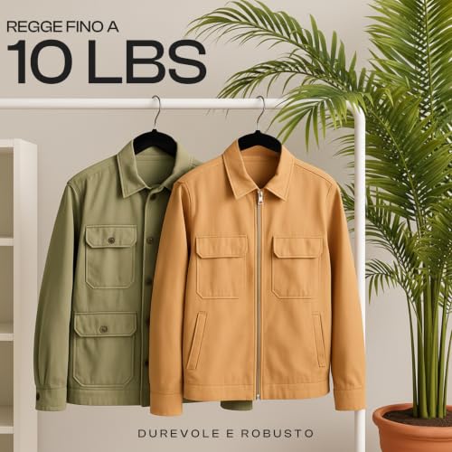 Detalle de Utopia Home Premium Grucce Velluto Nero – Confezione da 50