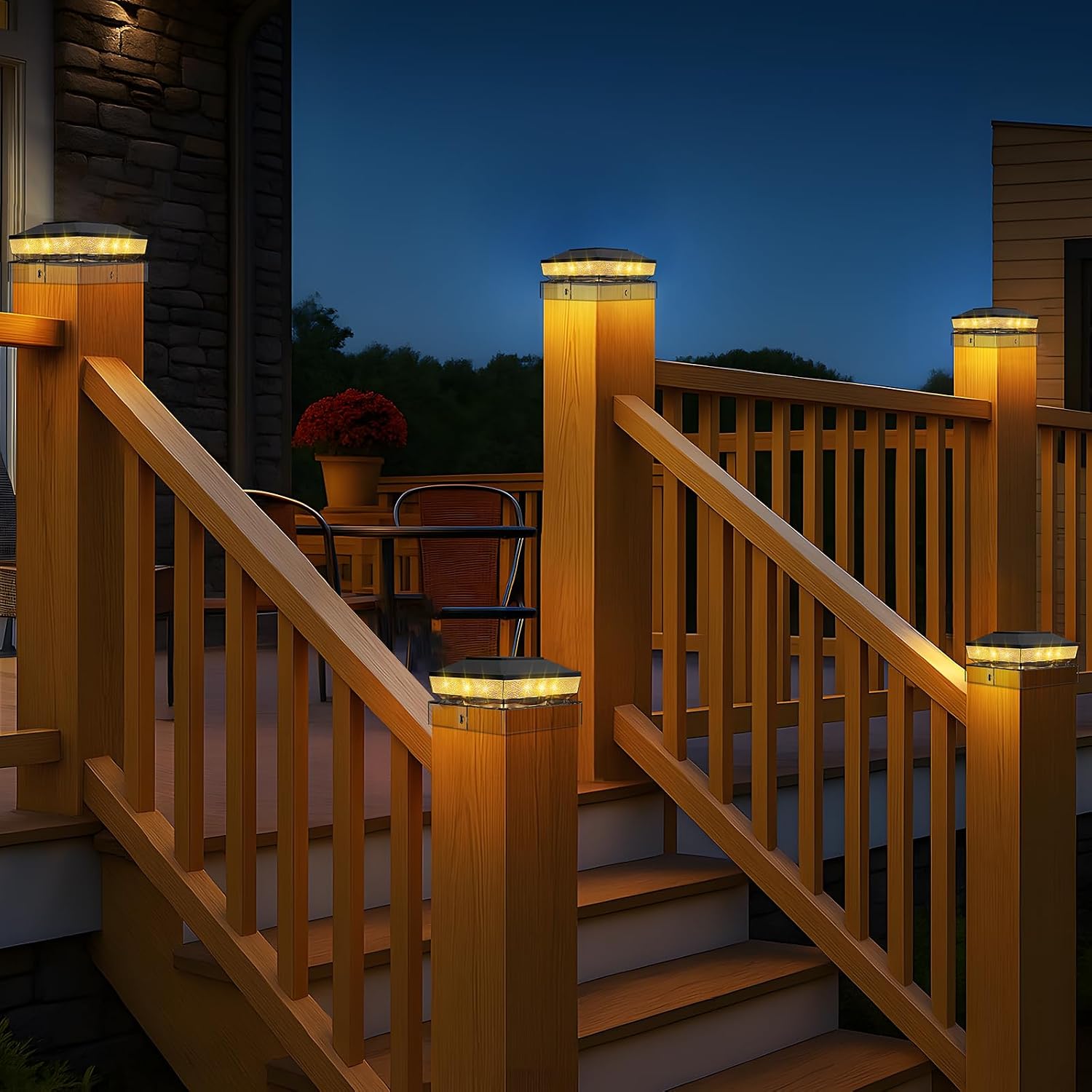 Thumbnail 6 de vighep 4x4 Solar Post Cap Lights, 14-Pack, 2 Colour Modes, 3.5x3.5 and 4x4 Fit