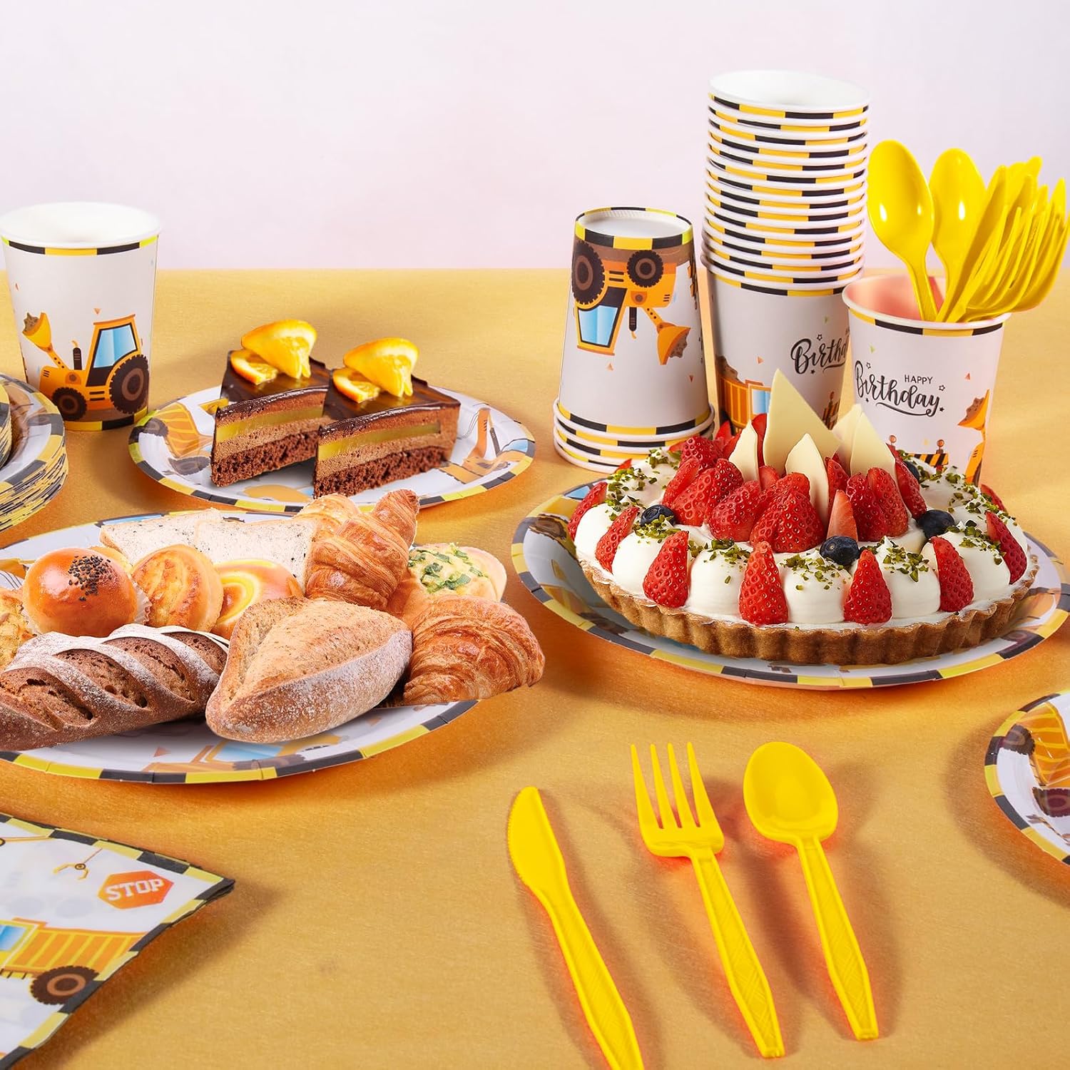 Thumbnail 3 de Cecnamt Construction Birthday Decorations (170-Piece Set) for a Construction-Theme Party