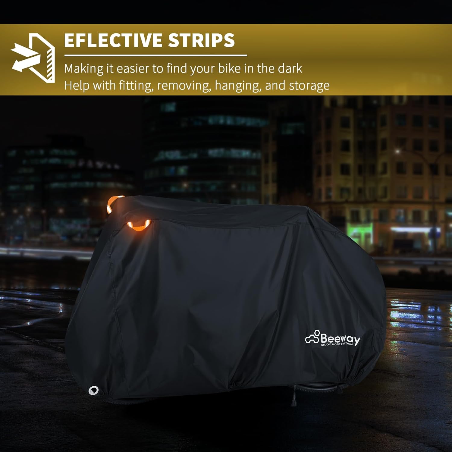Detalle 2 de BEEWAY Bike Cover 210x110x95cm for 2 bikes