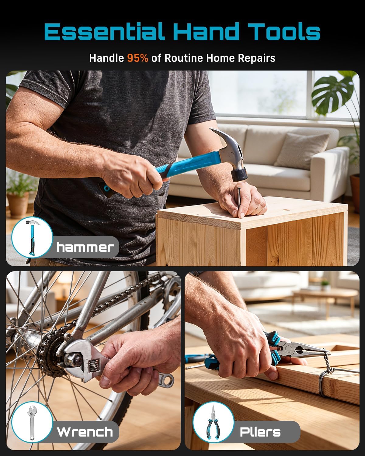 Detalle 2 de Seesii E1313 20V Cordless Drill Set, 183-Piece Kit with 40 Nm Torque