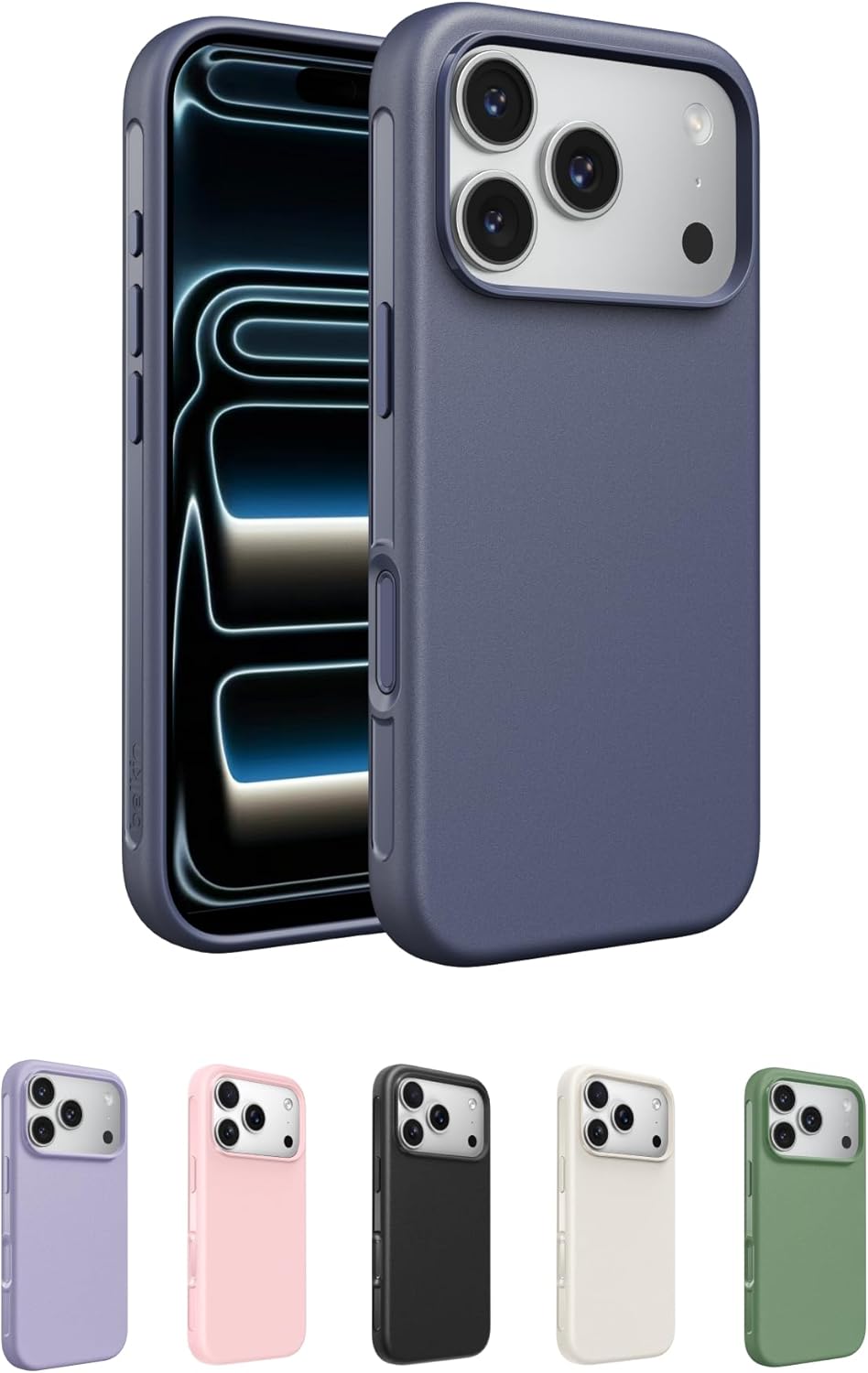 Belkin SheerForce Protect MagSafe Case for iPhone 17 Pro — Slim, Transparent, and Shockproof in Blue