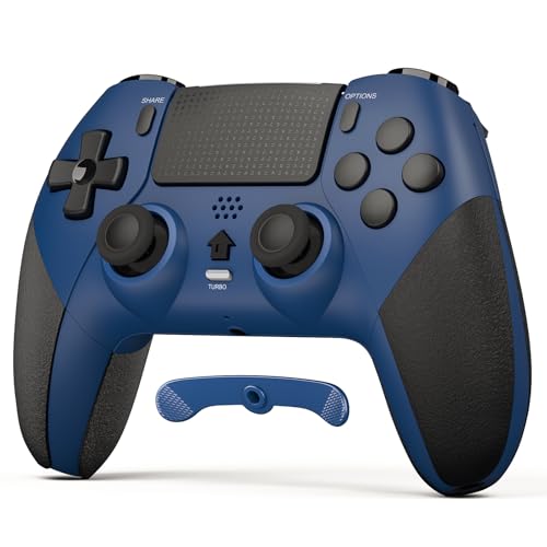 Detalle de Mando inalámbrico LATEC para PS4 Pro/PS4 Slim: Bluetooth, macros y 6 ejes en azul