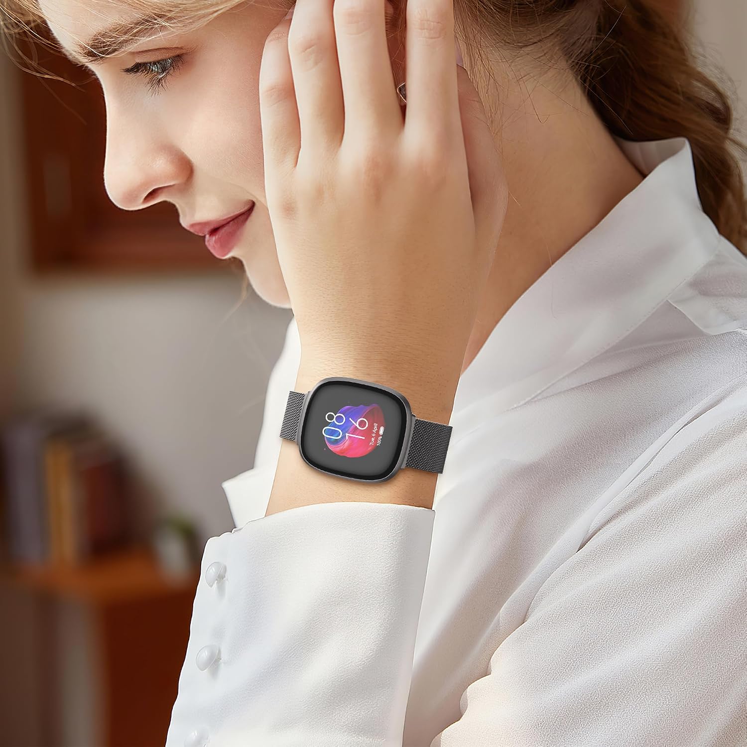 Thumbnail 6 de Higgs Magnetic Mesh Strap for Fitbit Versa 3/4 & Sense 2 – Graphite