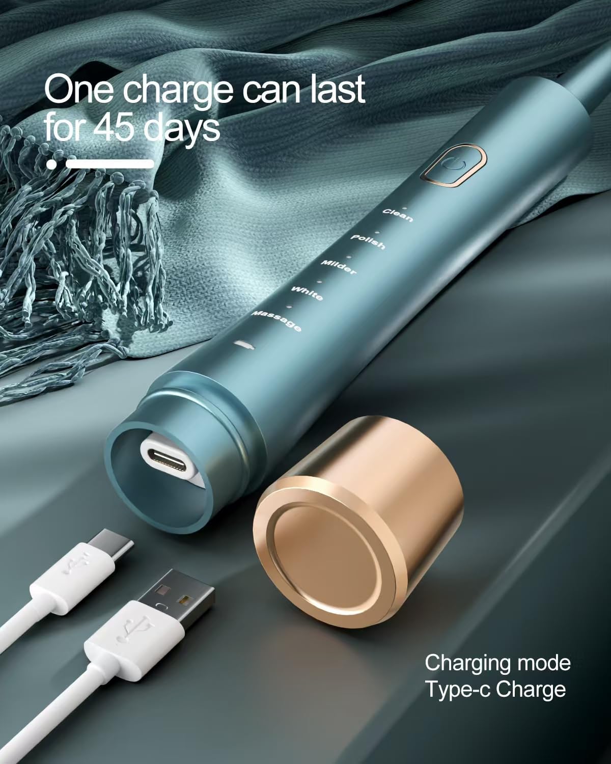 Thumbnail 3 de USB Rechargeable Sonic Electric Toothbrush 31,000 VPM
