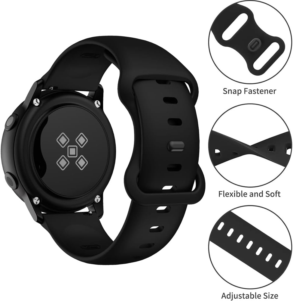Thumbnail 4 de 20mm Silicone replacement band for Garmin Vivoactive 6/5/3 and Vivomove 3-series (TPU sports strap)