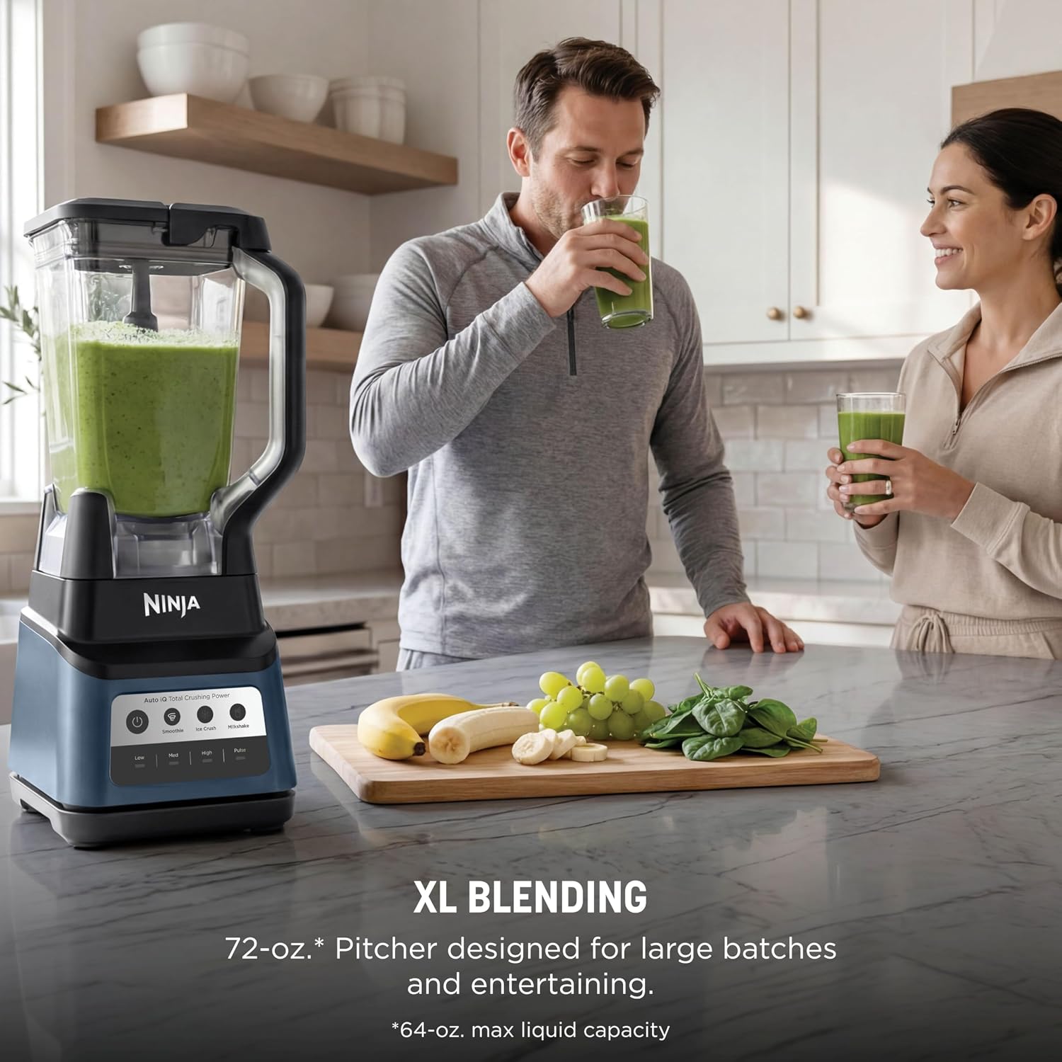 Detalle de Ninja Professional Plus Blender Premier BN701BLBRN: Powerful 1400W, 72oz Pitcher for Smoothies, Frozen Drinks, and Ice Cream