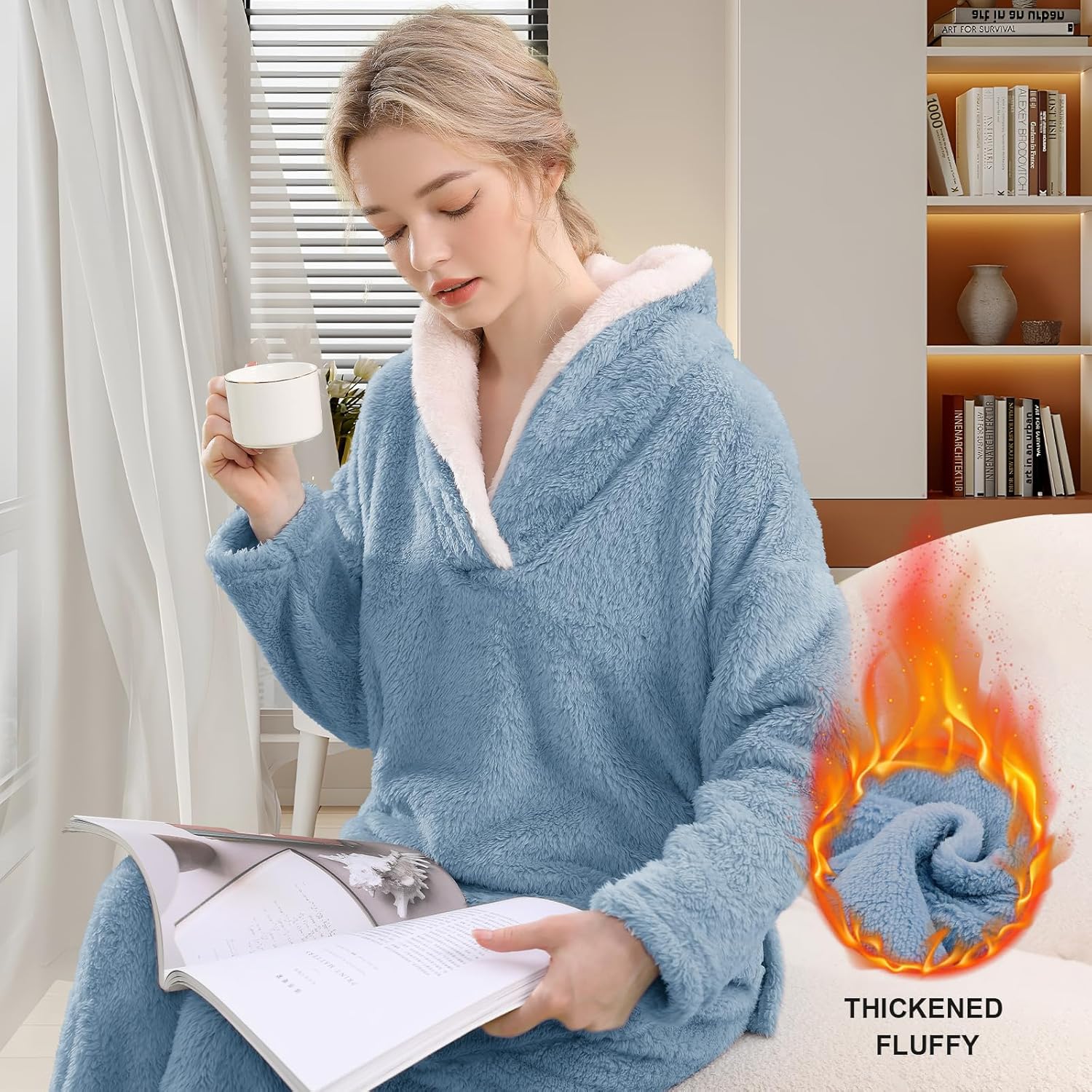 Thumbnail 4 de BOSECETA Fluffy Pajamas 2-Piece Set
