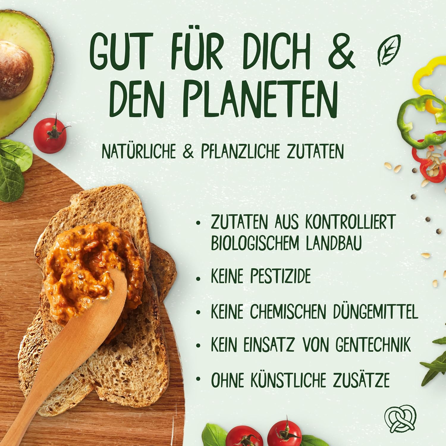 Detalle de Tartex Lieblinge Box – Vegane Bio Aufstriche im 825 g Vorteilspack