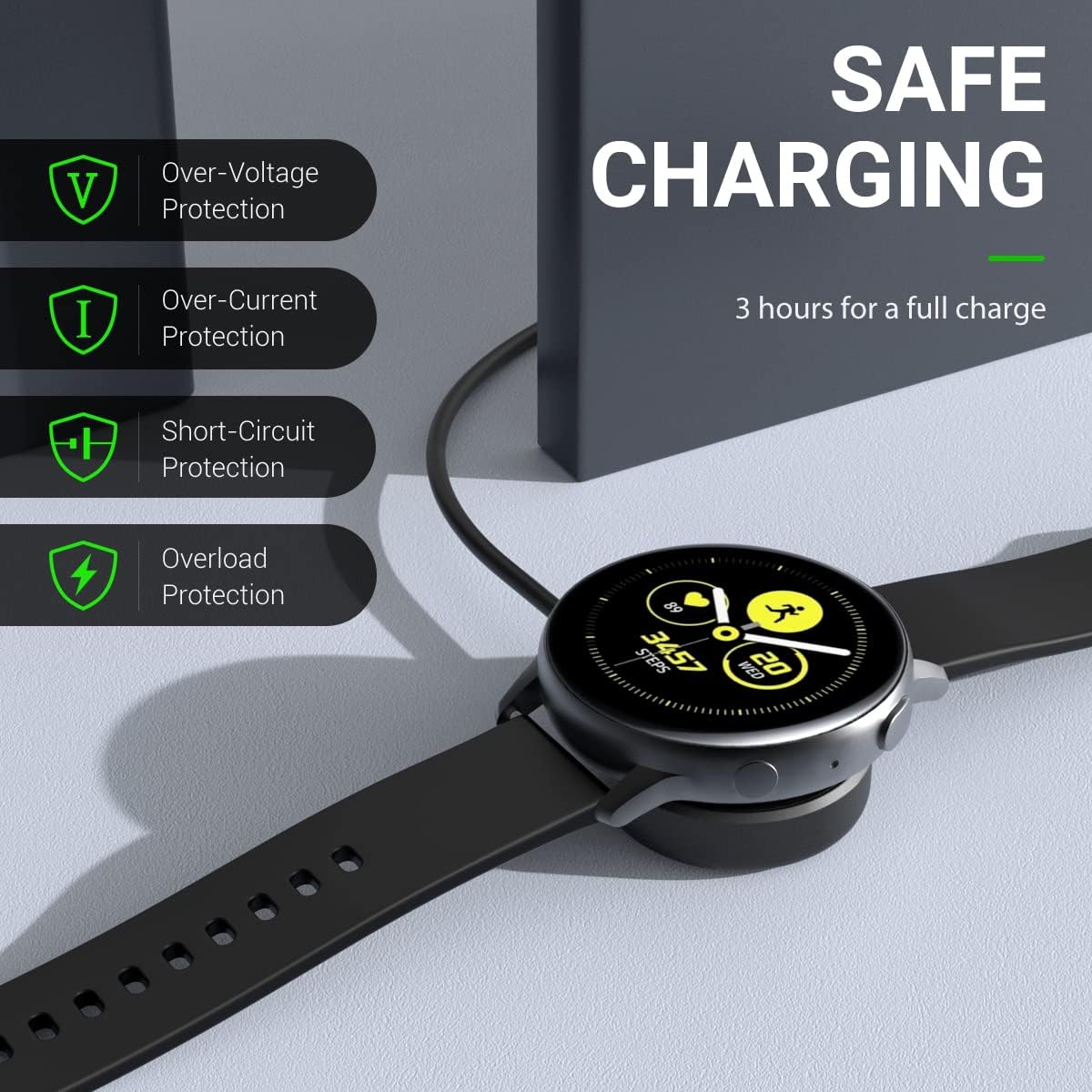 Thumbnail 3 de MoKo 2 Pack Charger Magnetic Dock for Galaxy Watch