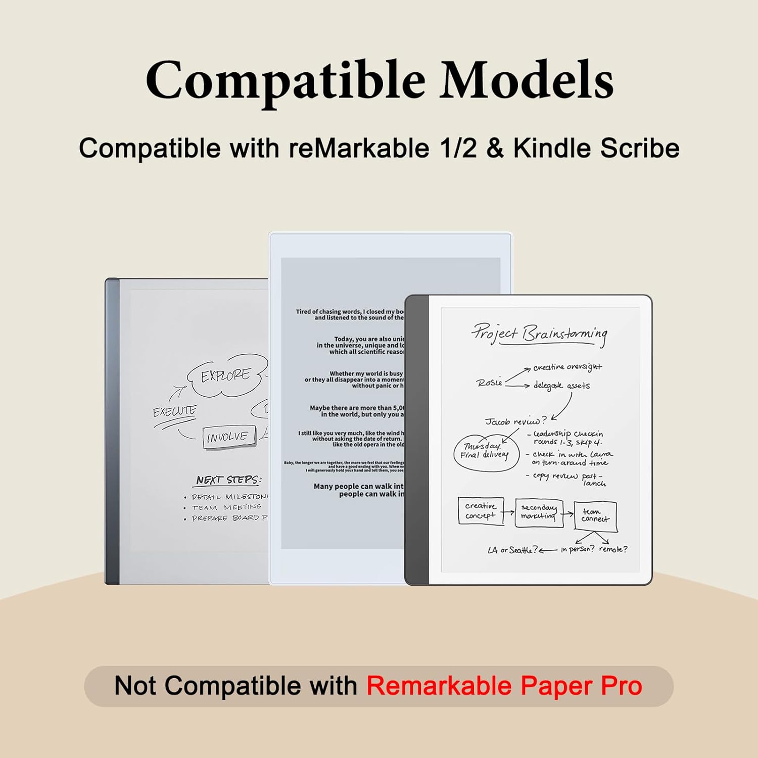 Thumbnail 3 de EMR Pen for reMarkable 2 & Kindle Scribe – Magnetic stylus with eraser and 5 nib tips