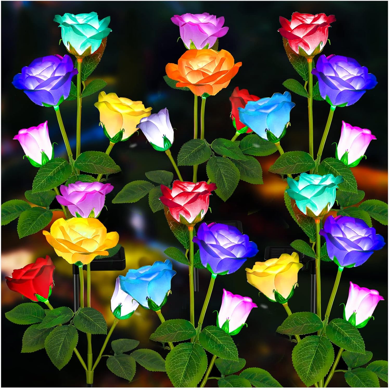 Thumbnail 6 de Solar rose garden lights 4 pack