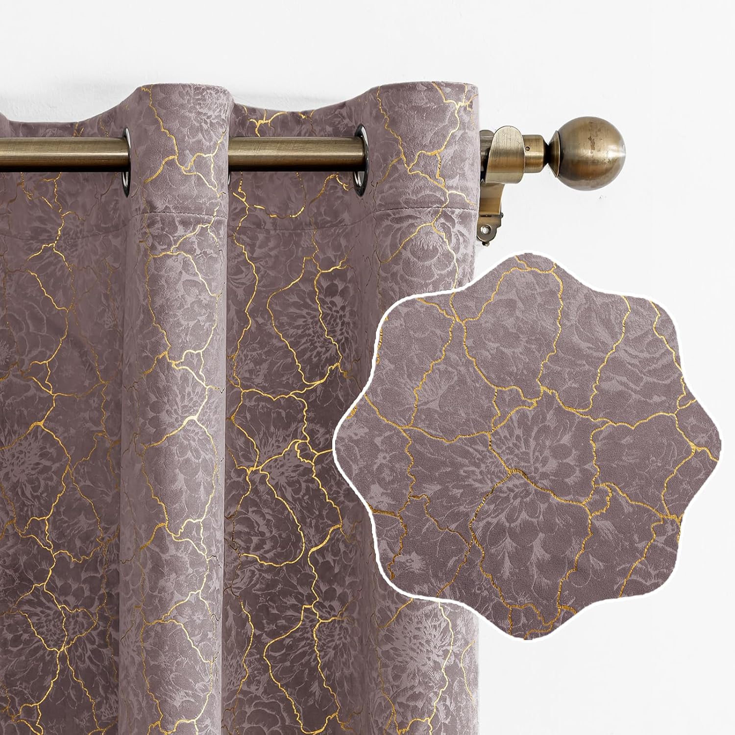 Detalle de Ystyle rideau occultant velours 2×140