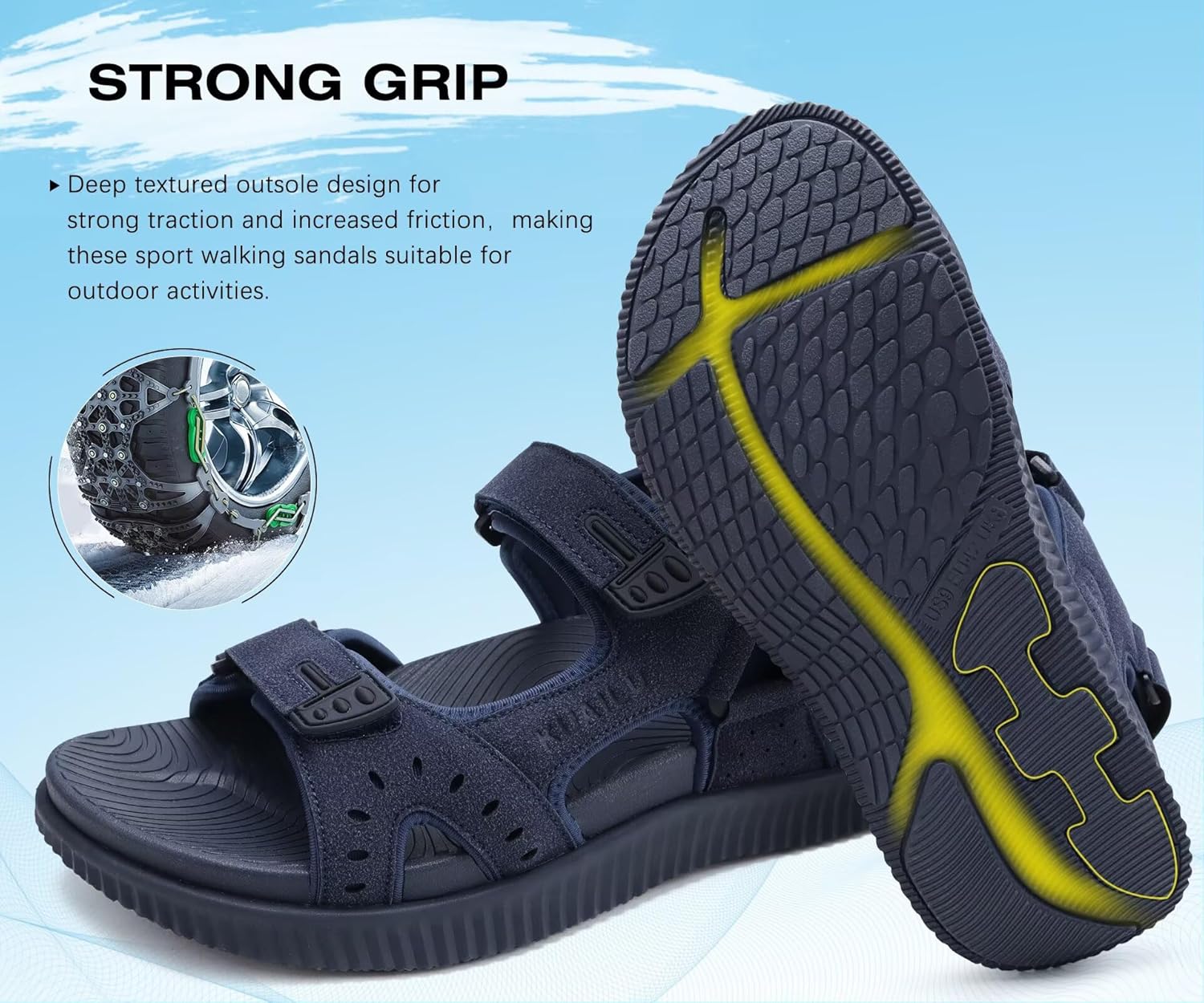 Thumbnail 3 de KuaiLu Herren Wandersandalen – orthopädische Recovery Trekkingsandalen für Sommer & Outdoor (Gr. 40–48)