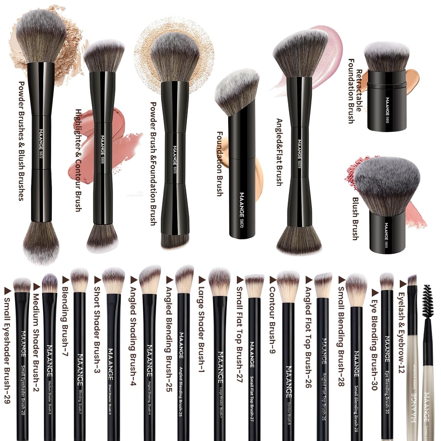 Thumbnail 4 de MAANGE 20 Pcs Makeup Brushes Set ๐
