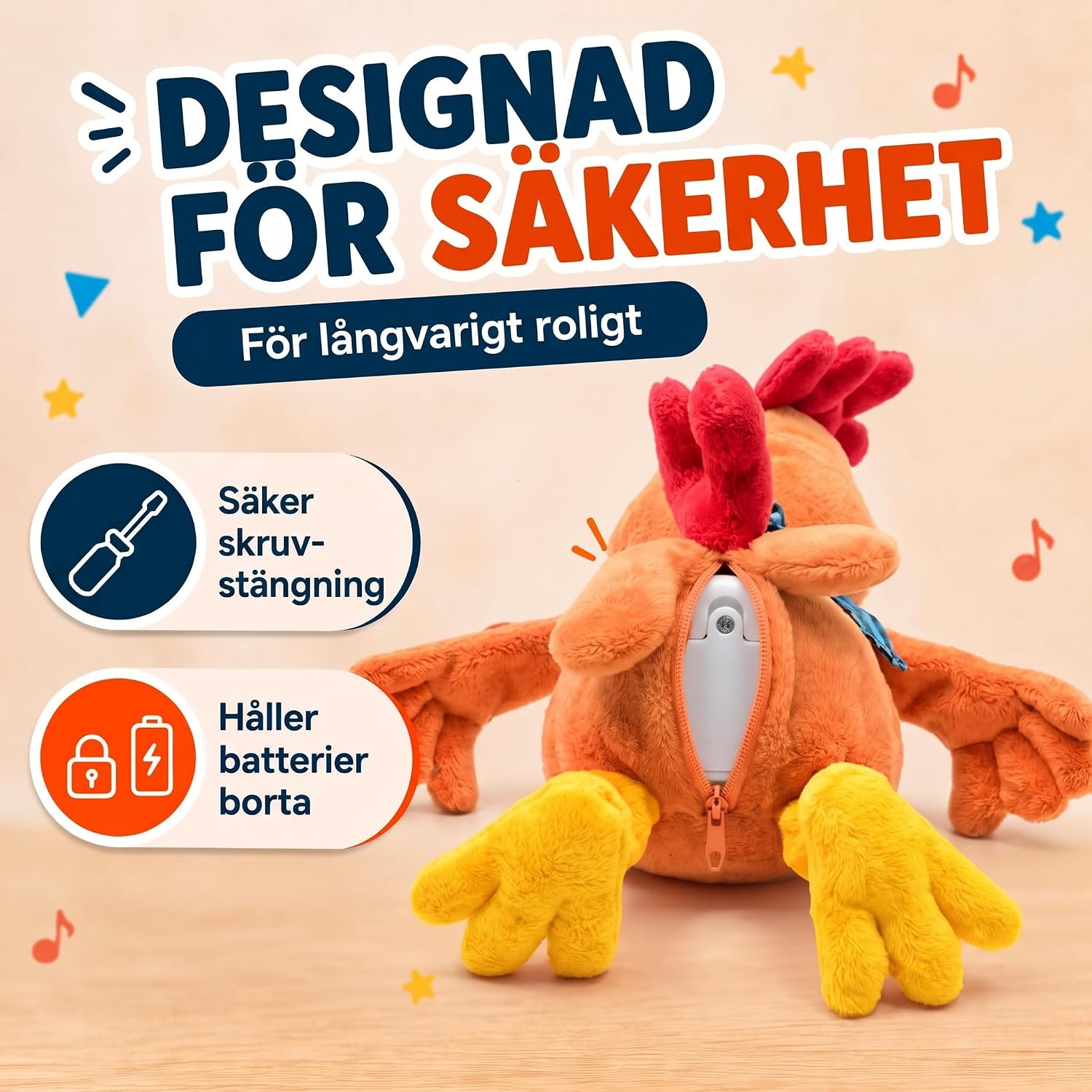 Detalle de GOODS+GADGETS 356023010 dansande plyschtupp med musik och rörliga vingar