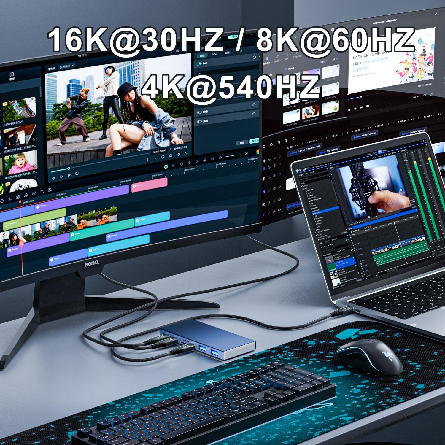 Thumbnail 4 de CAKOBLE Thunderbolt 5 Cable 2m (80Gbps, 16K/8K@60Hz, 240W USB-C charging)